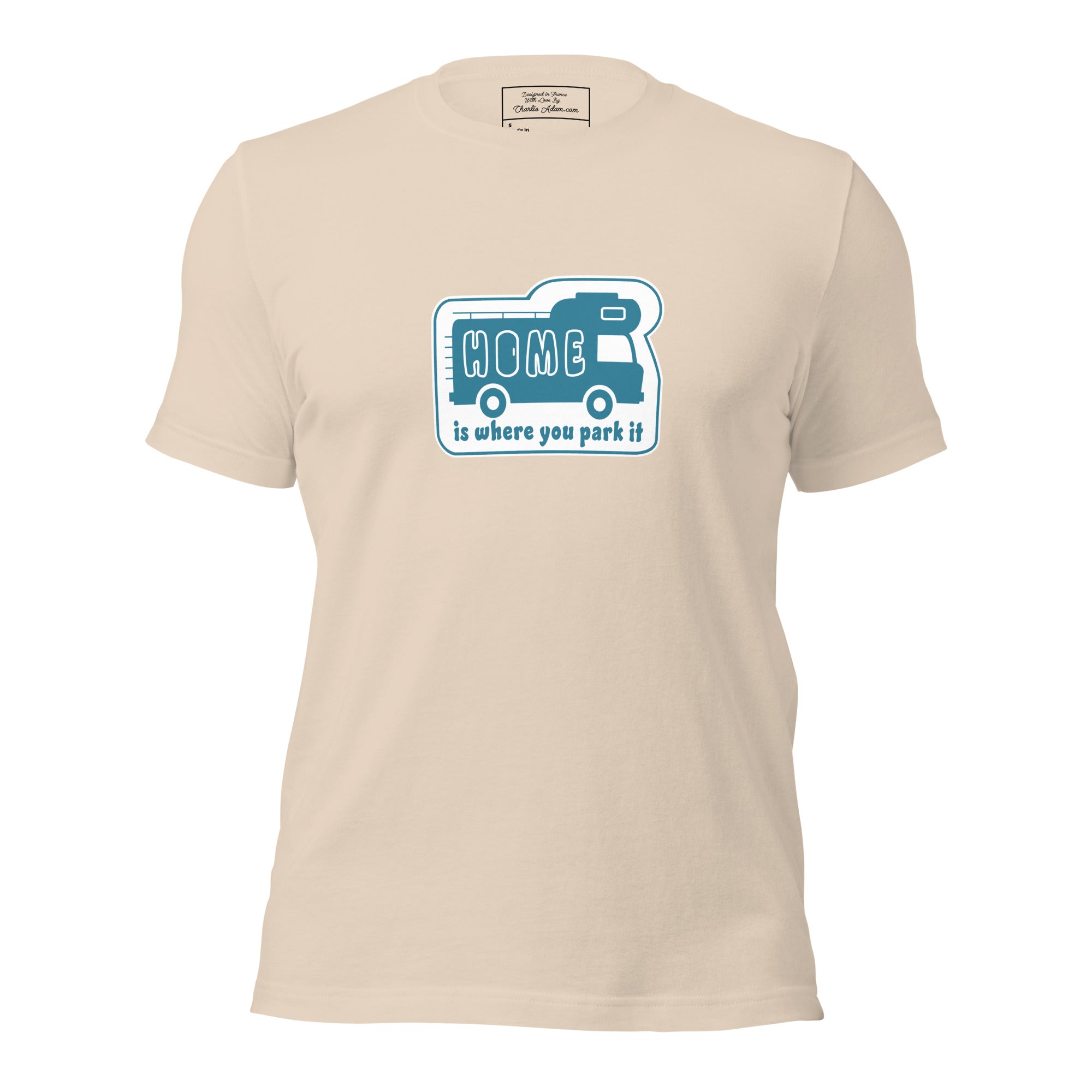 Unisex cotton t-shirt Bold Camper Van on light colors