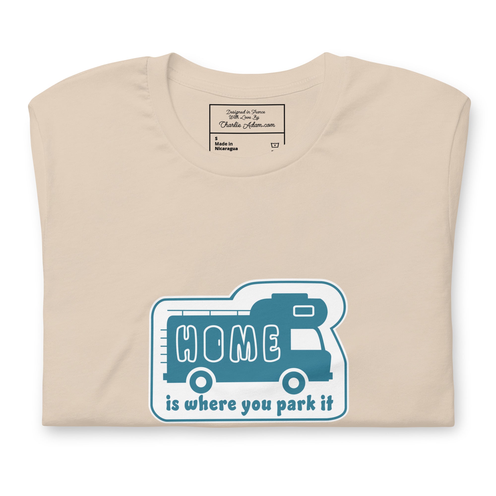 Unisex cotton t-shirt Bold Camper Van on light colors