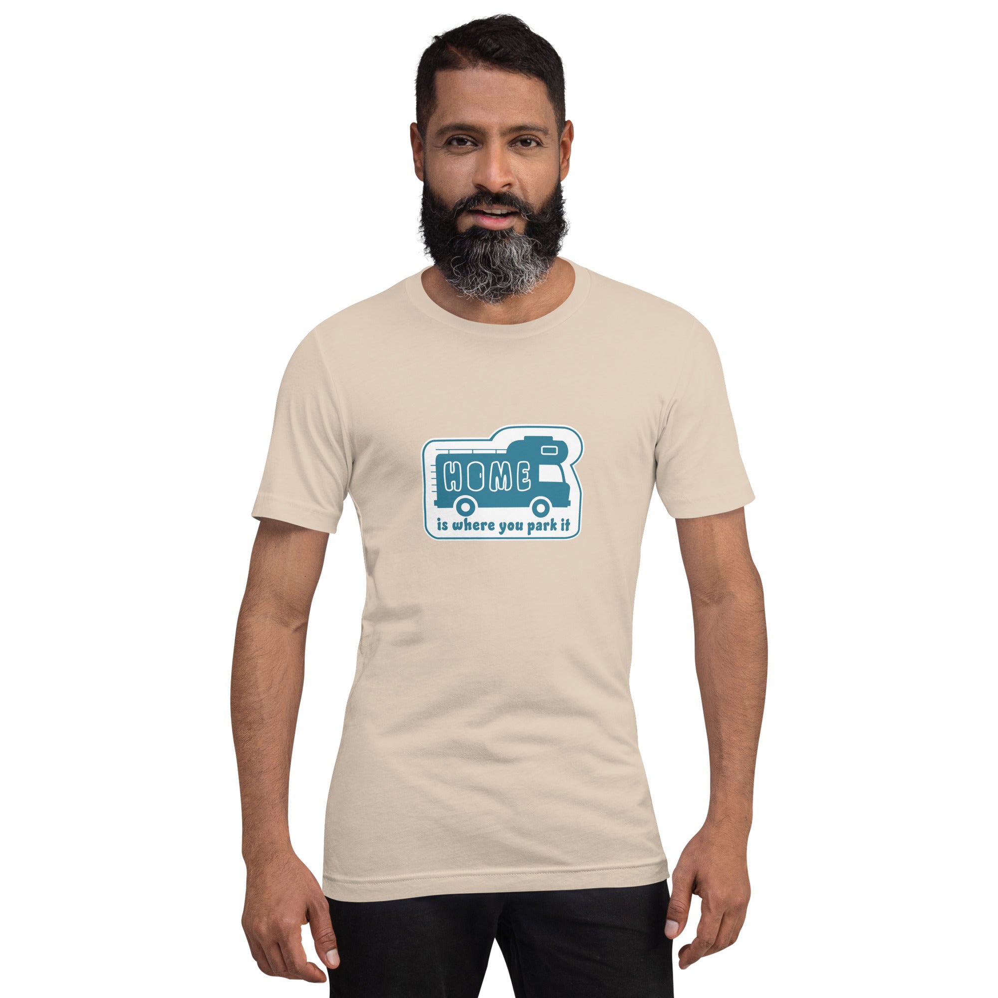 Unisex cotton t-shirt Bold Camper Van on light colors