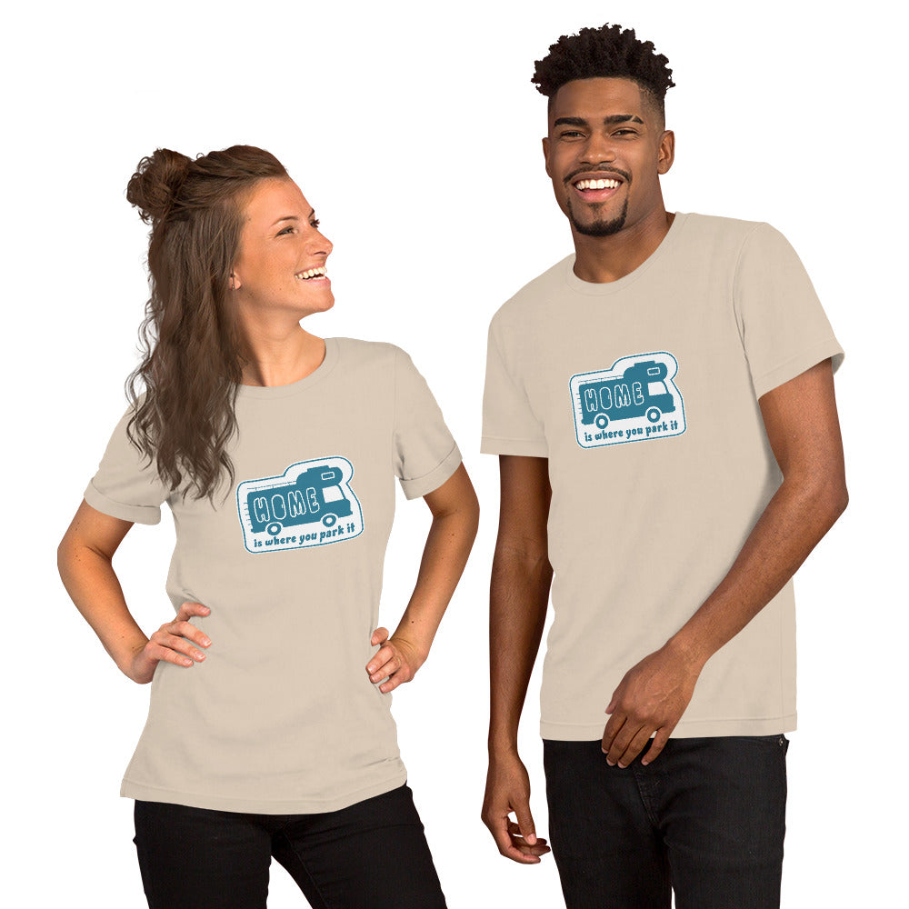 Unisex cotton t-shirt Bold Camper Van on light colors