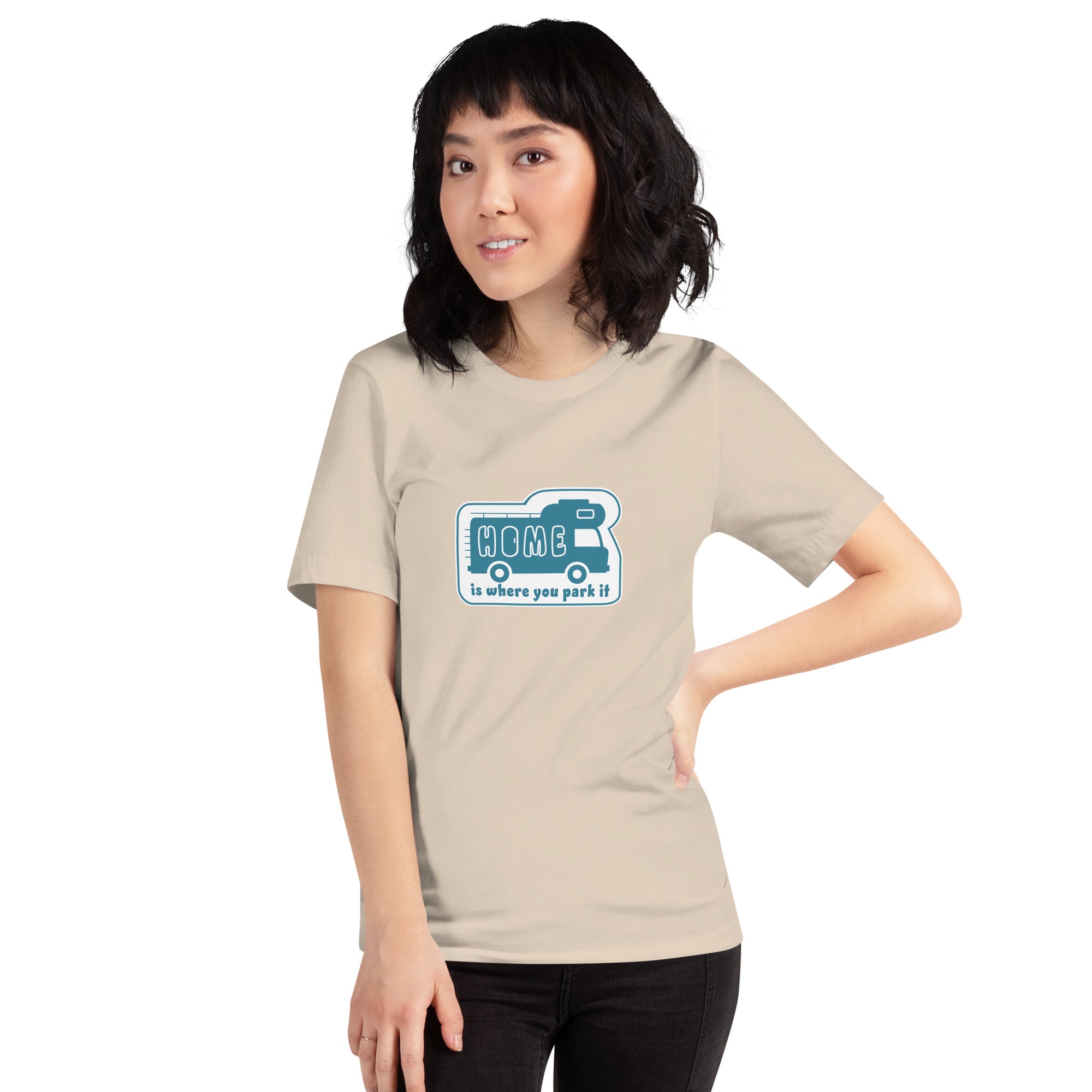 Unisex cotton t-shirt Bold Camper Van on light colors