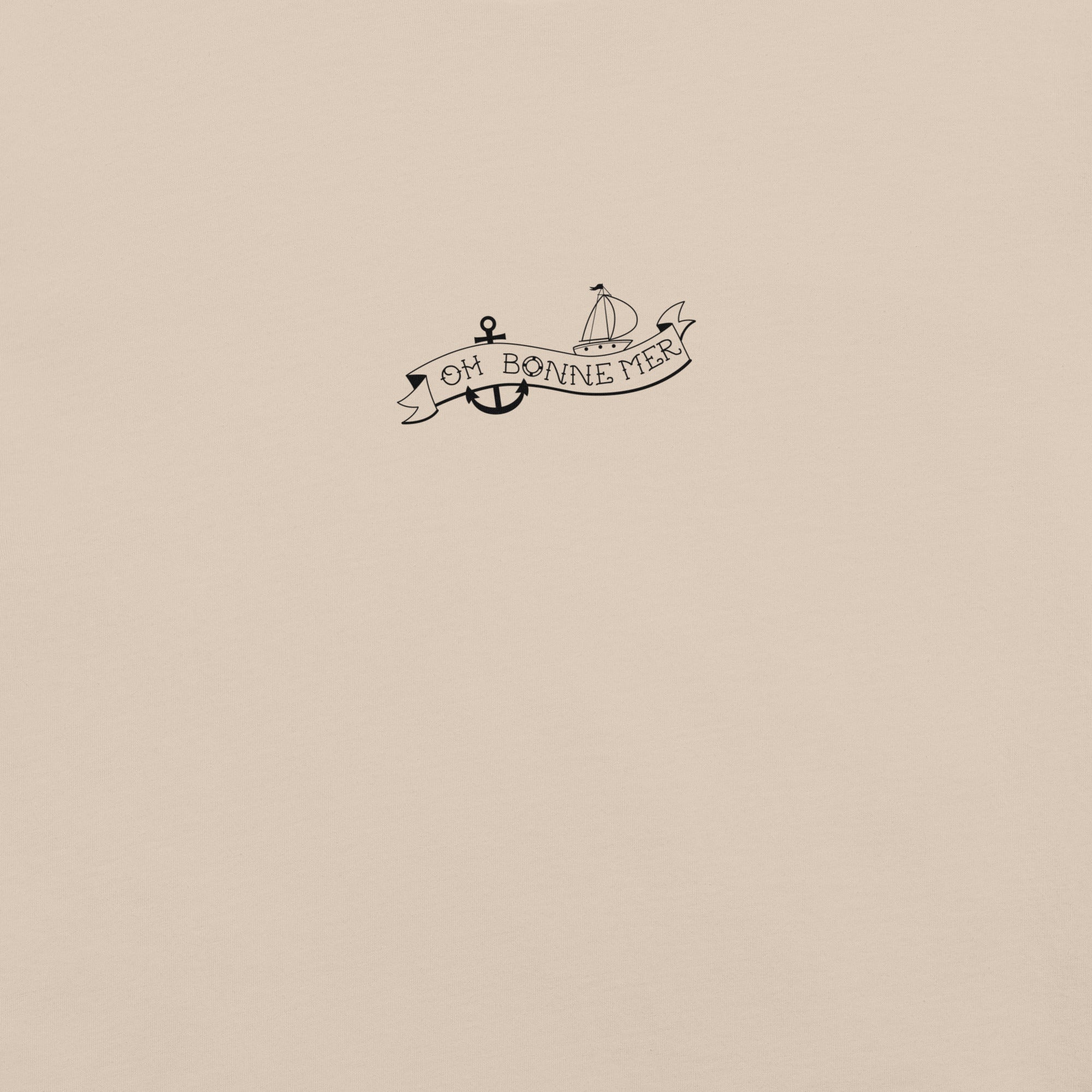 T-shirt en coton unisexe Oh Bonne Mer Tattoo black sur couleurs claires