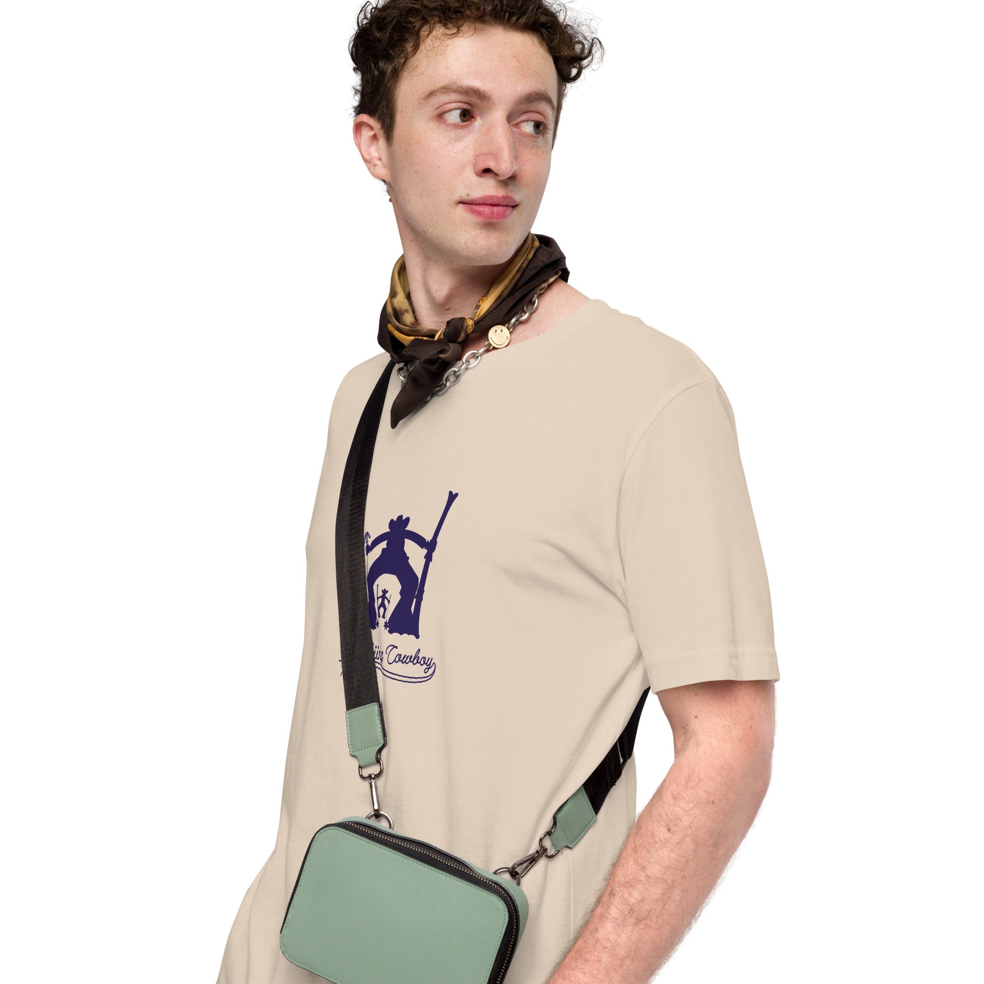 T-shirt en coton unisexe Ski Fight at OK Corral Silhouette sur couleurs claires