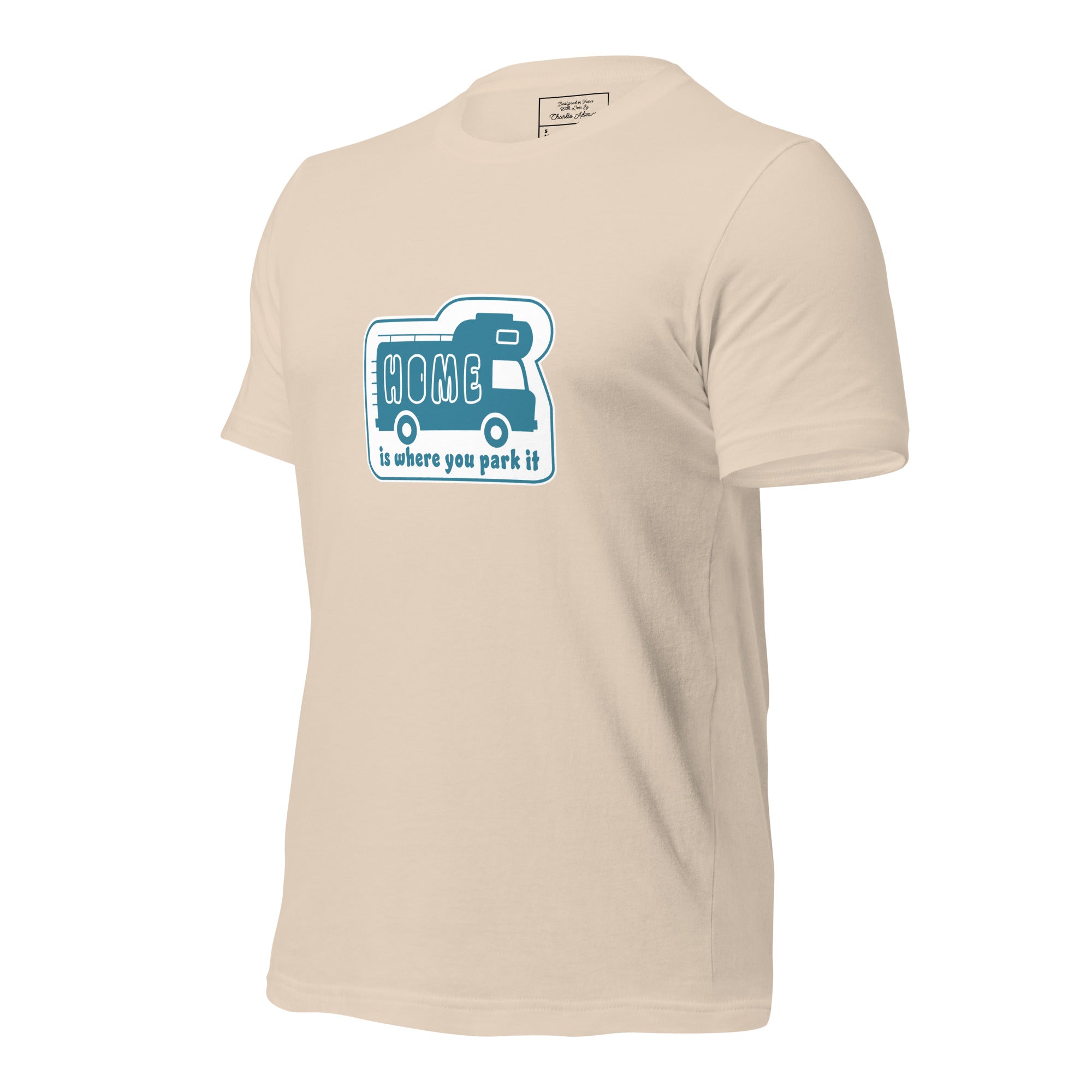 Unisex cotton t-shirt Bold Camper Van on light colors