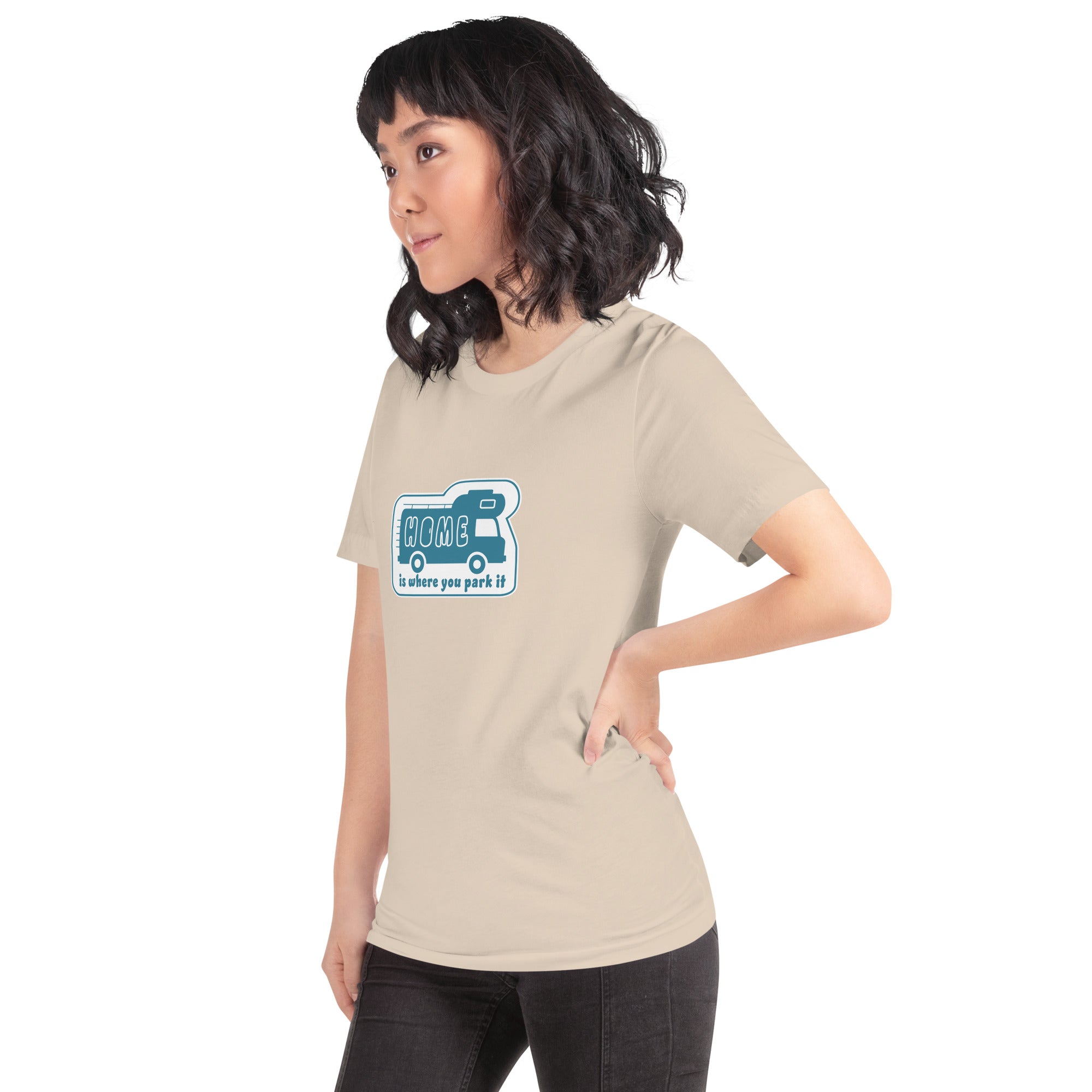 Unisex cotton t-shirt Bold Camper Van on light colors