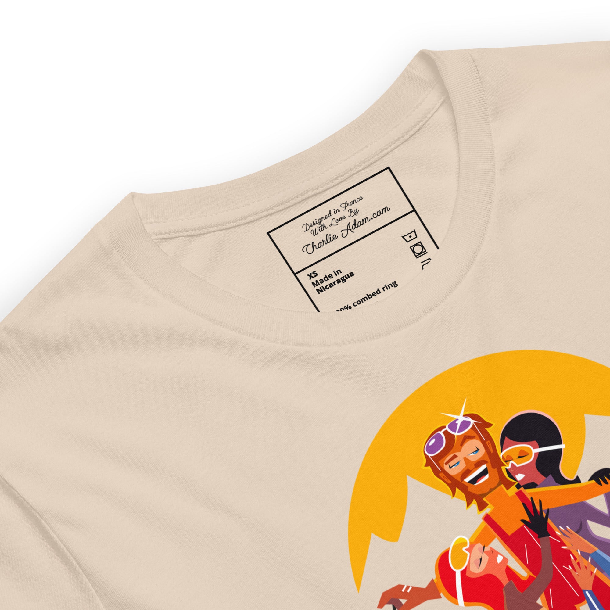 T-shirt en coton unisexe Love instructor First lesson free sur couleurs claires