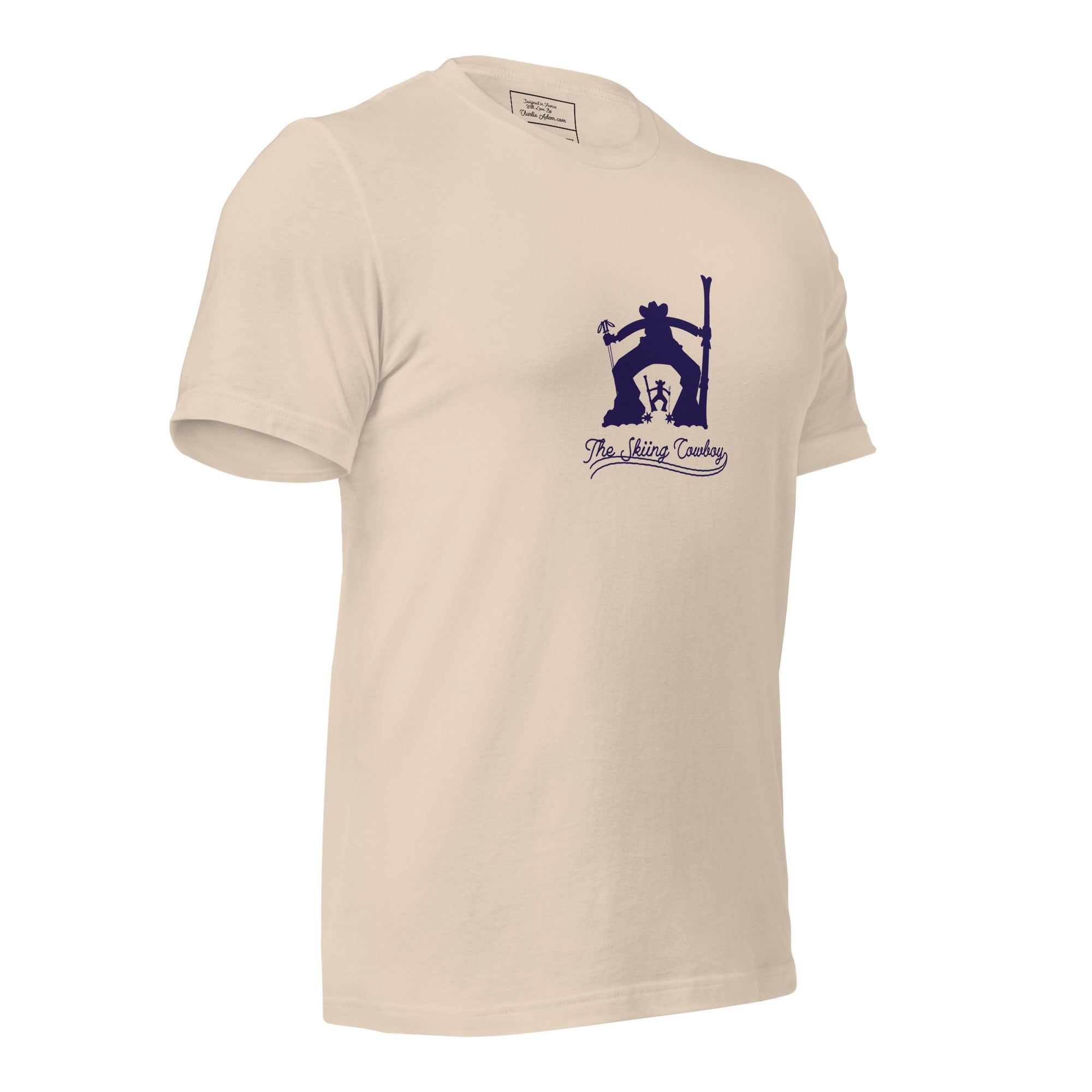 T-shirt en coton unisexe Ski Fight at OK Corral Silhouette sur couleurs claires