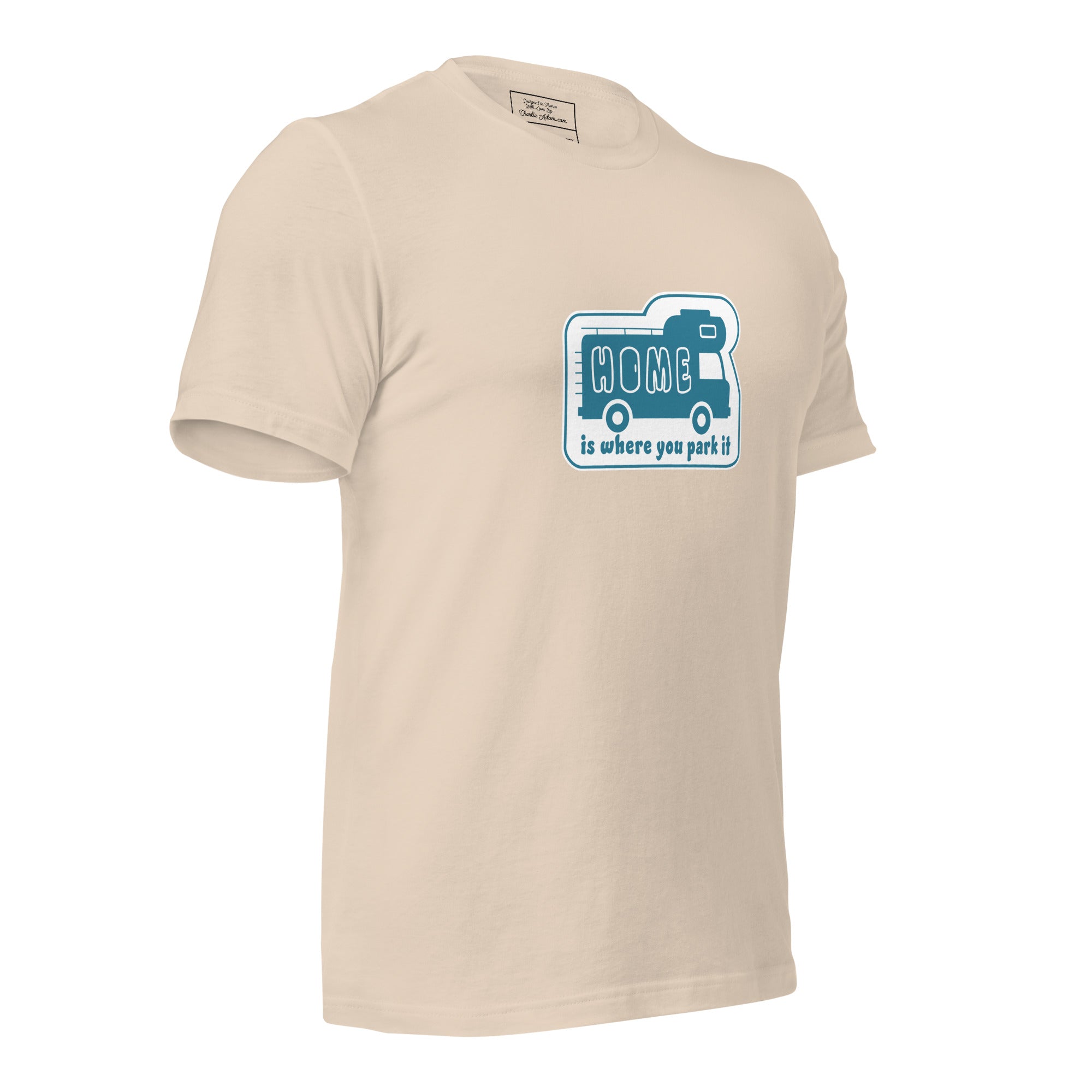 Unisex cotton t-shirt Bold Camper Van on light colors