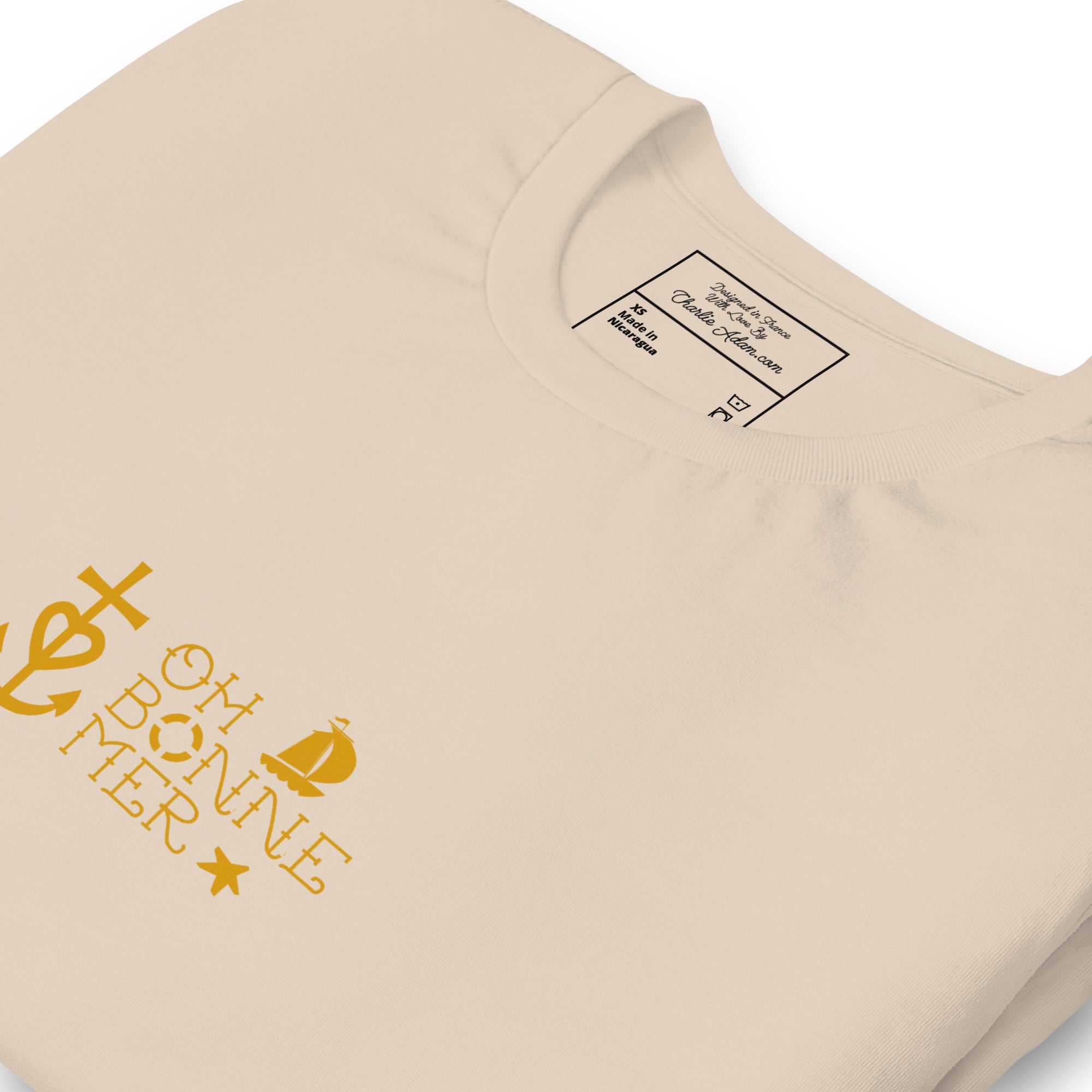 T-shirt en coton unisexe Oh Bonne Mer 2 sur couleurs claires