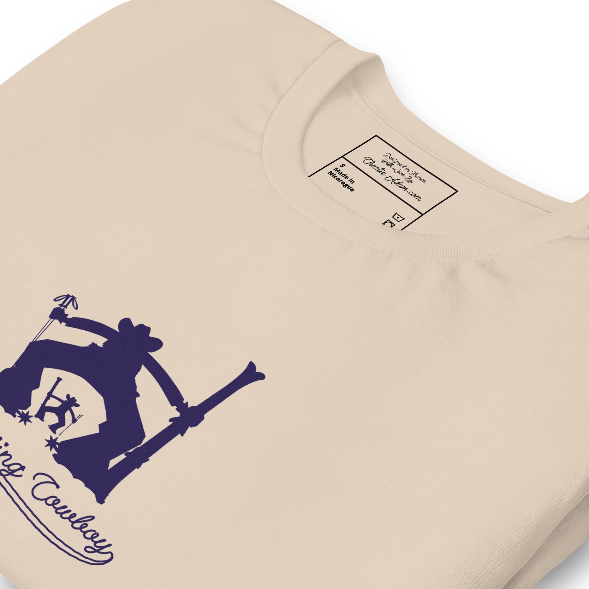 T-shirt en coton unisexe Ski Fight at OK Corral Silhouette sur couleurs claires