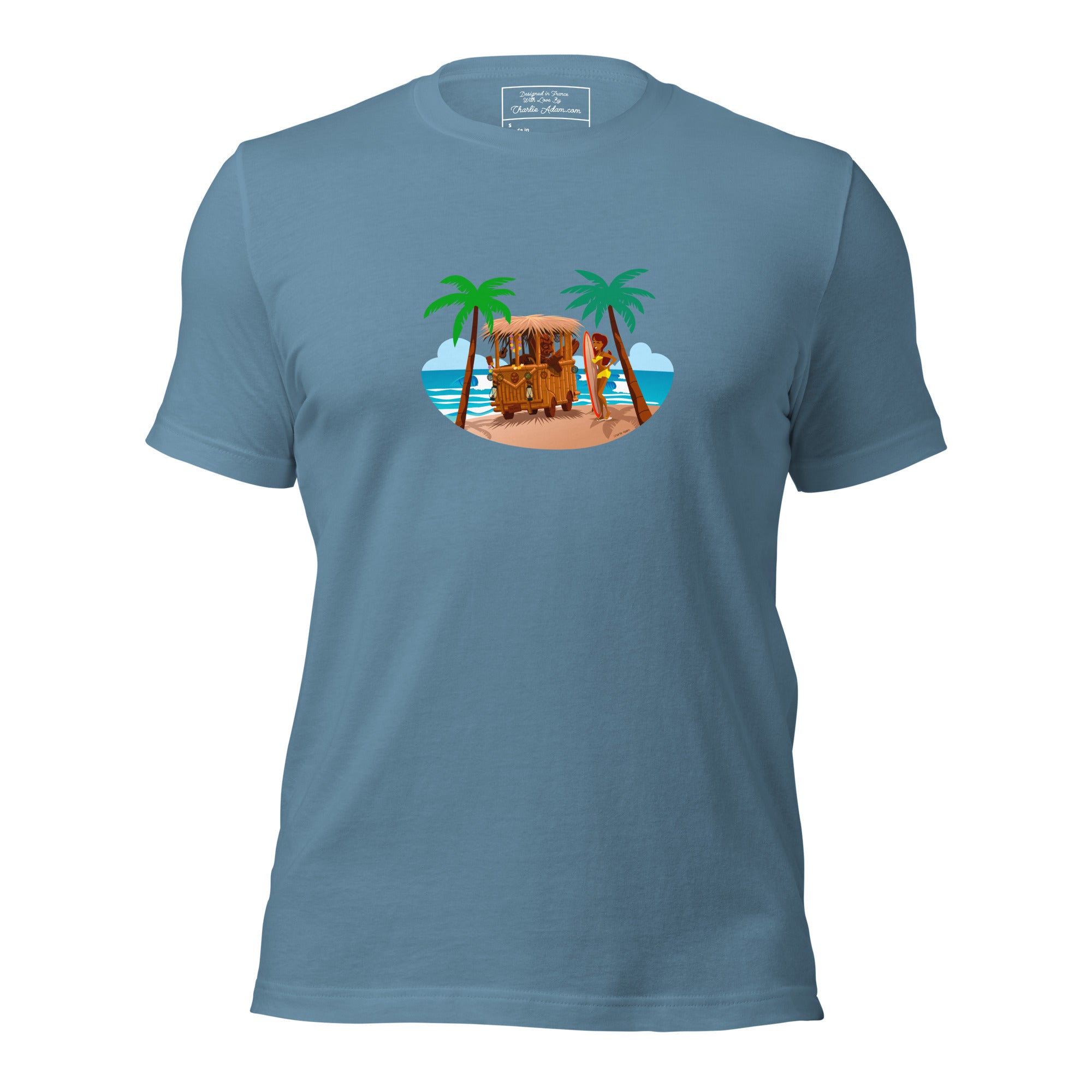 Unisex t-shirt Tiki Kombi on dark colors
