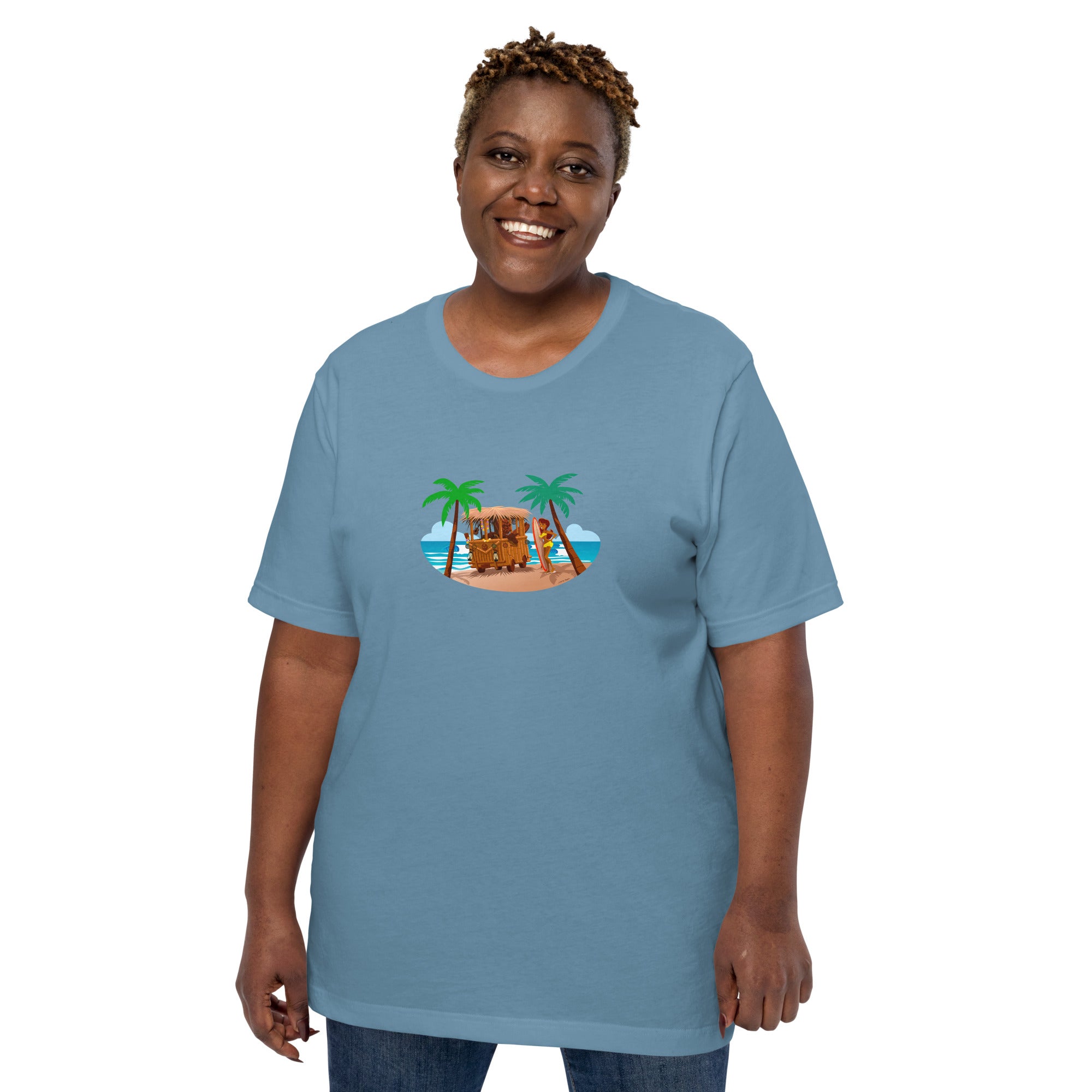 Unisex t-shirt Tiki Kombi on dark colors