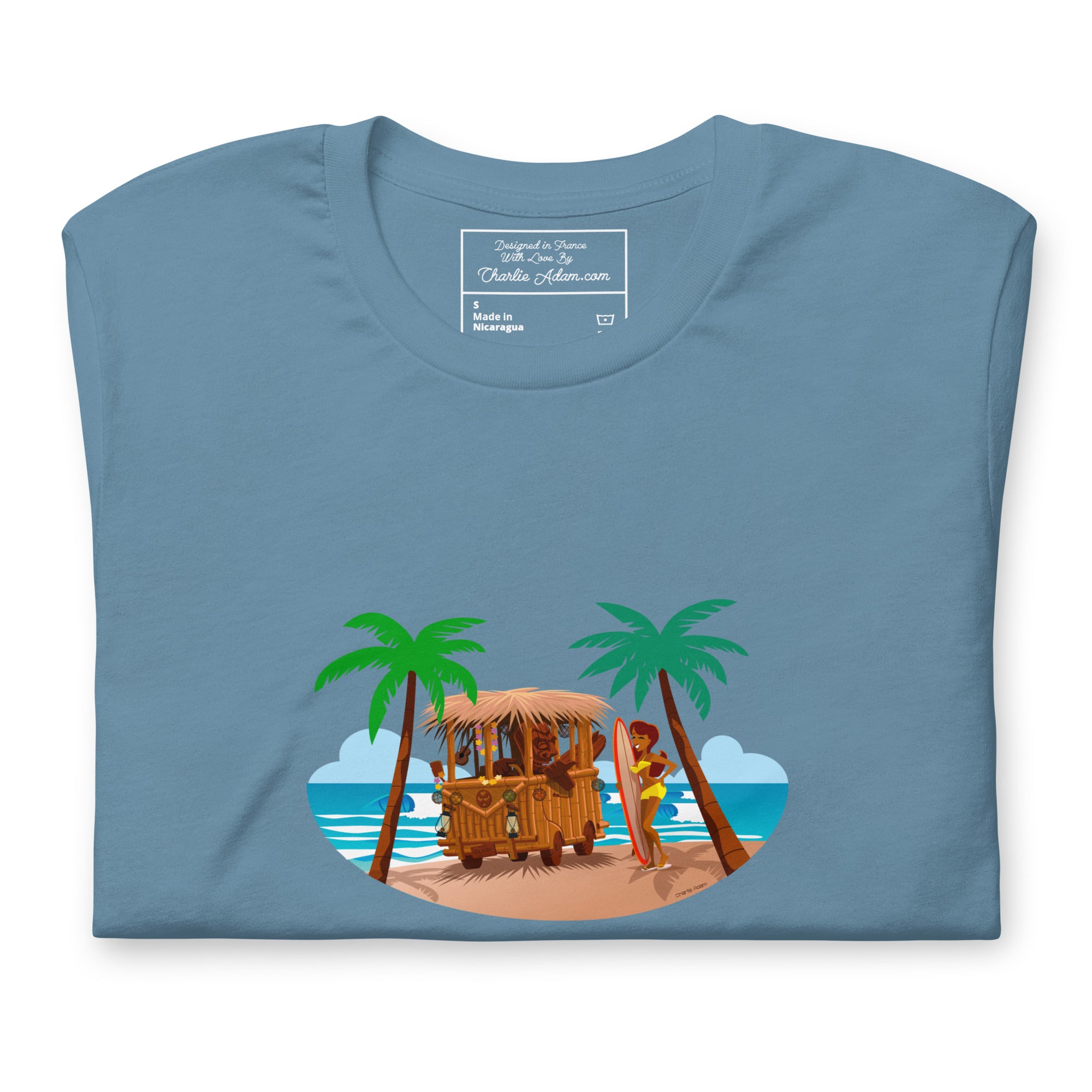 Unisex t-shirt Tiki Kombi on dark colors