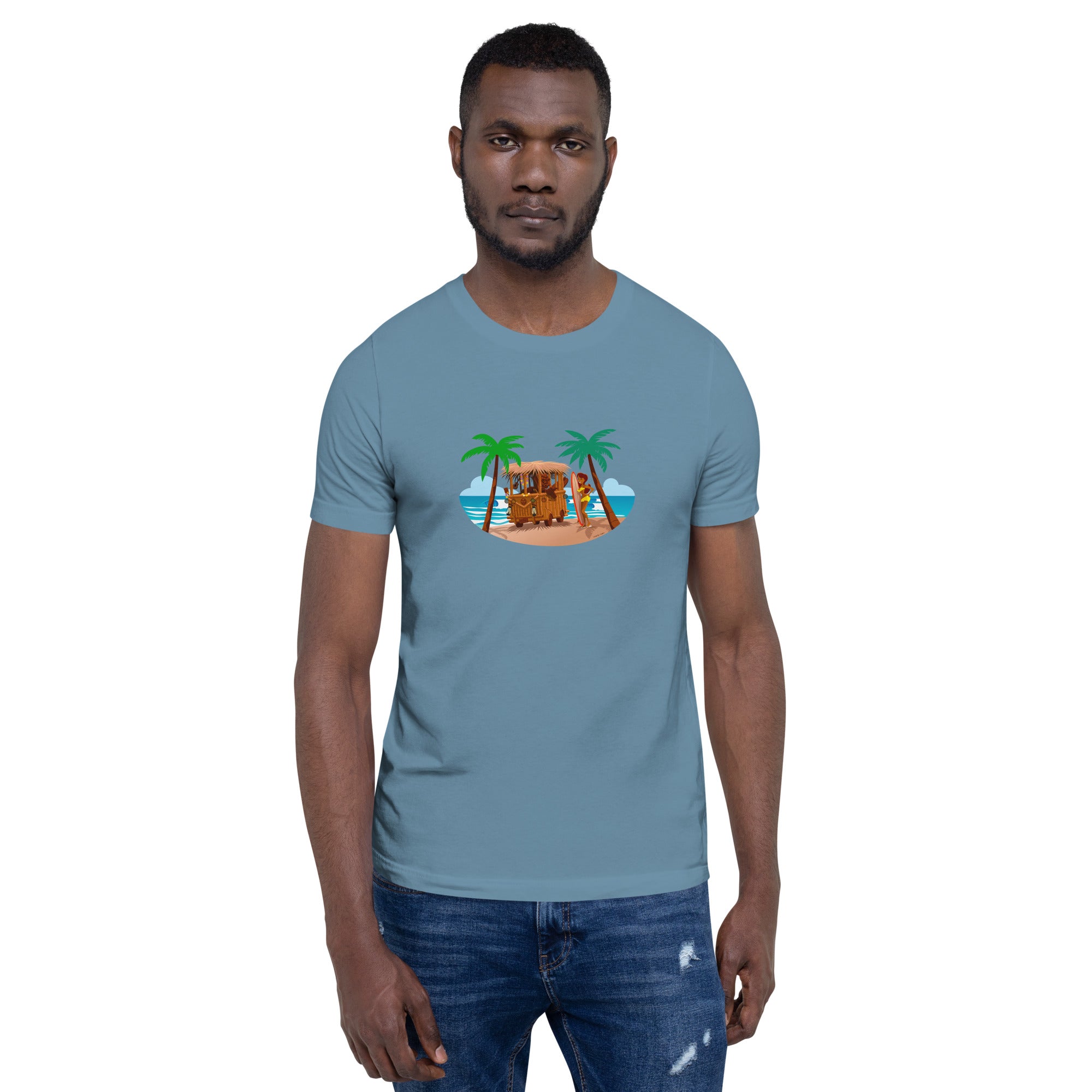 Unisex t-shirt Tiki Kombi on dark colors