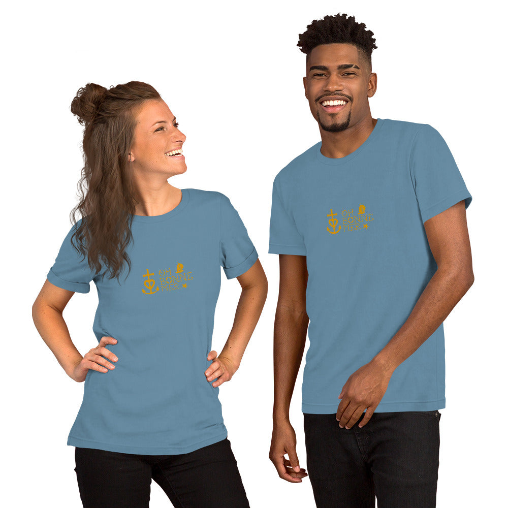 Unisex cotton t-shirt Oh Bonne Mer 2 on dark colors