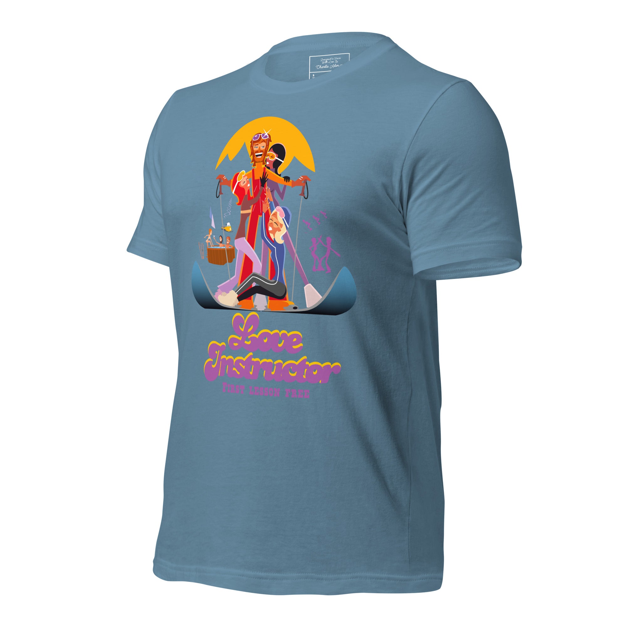 T-shirt en coton unisexe Love instructor First lesson free sur couleurs foncées