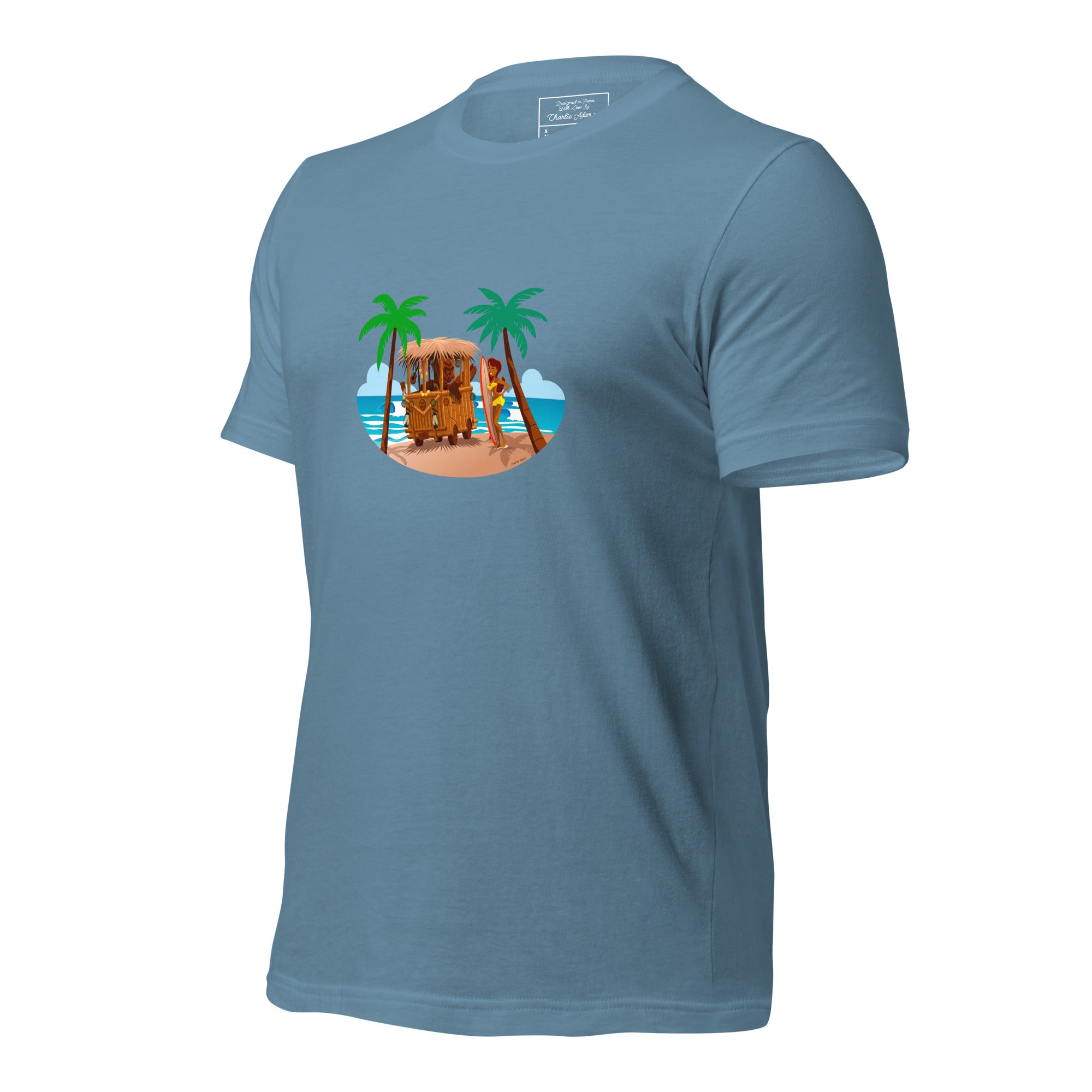 Unisex t-shirt Tiki Kombi on dark colors