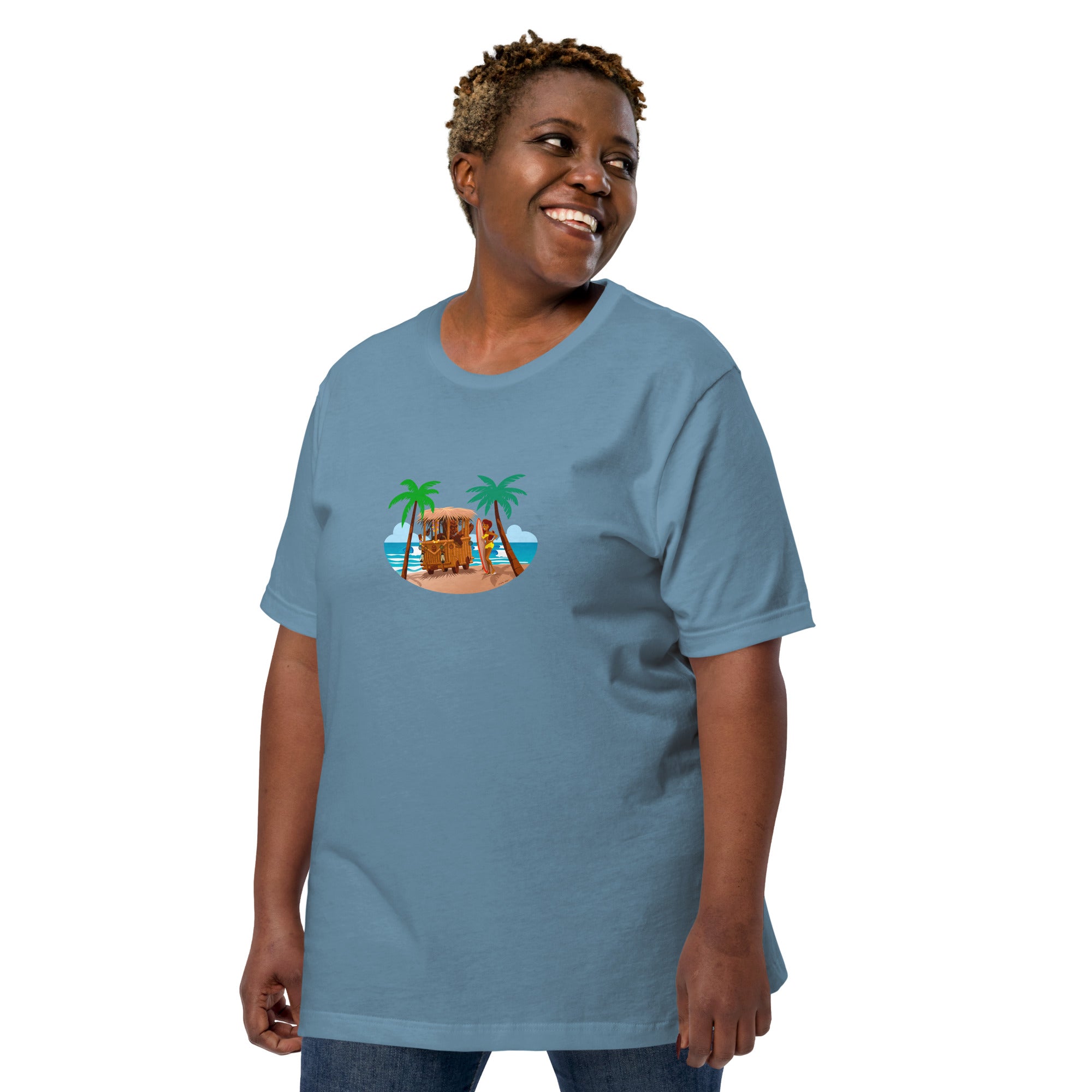Unisex t-shirt Tiki Kombi on dark colors