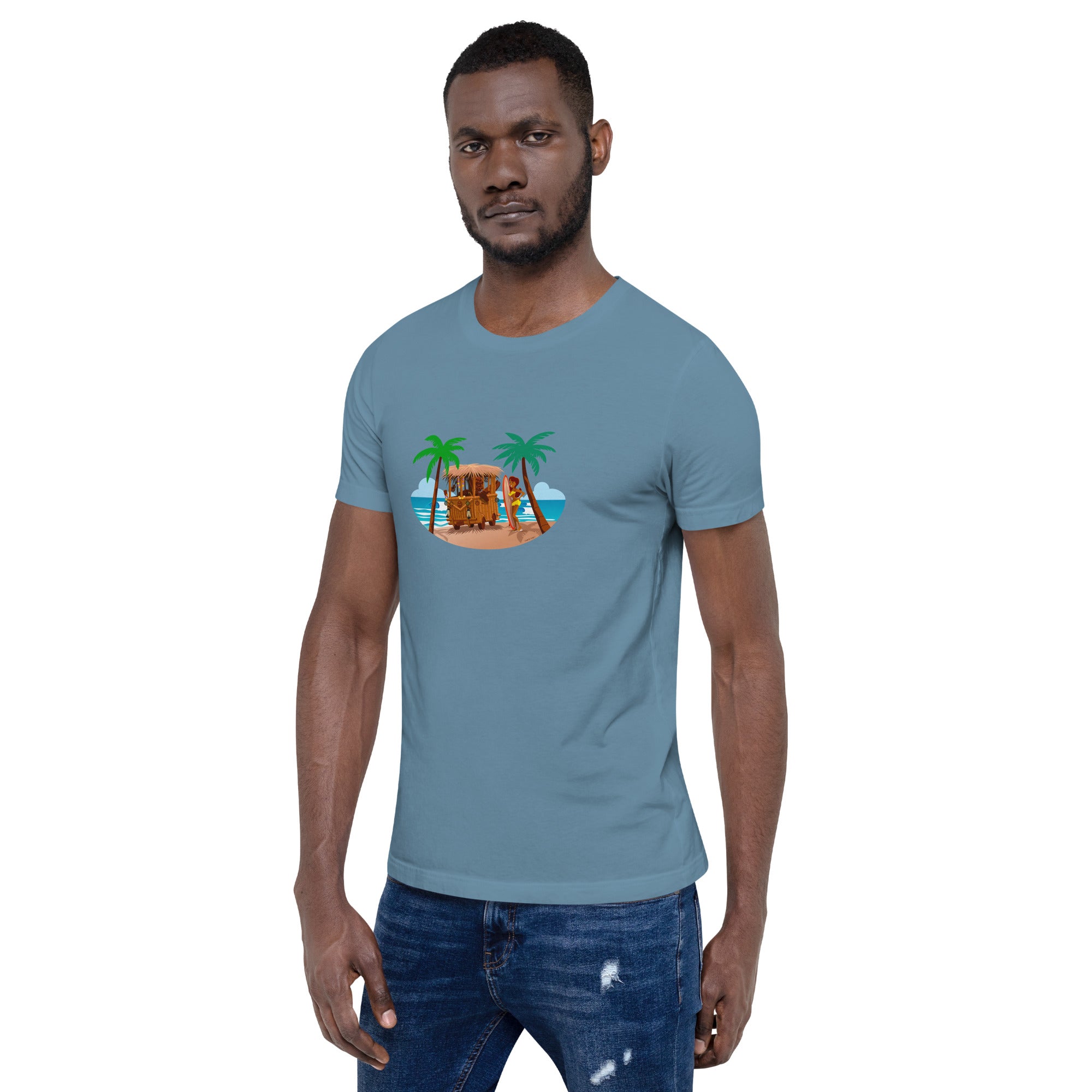 Unisex t-shirt Tiki Kombi on dark colors