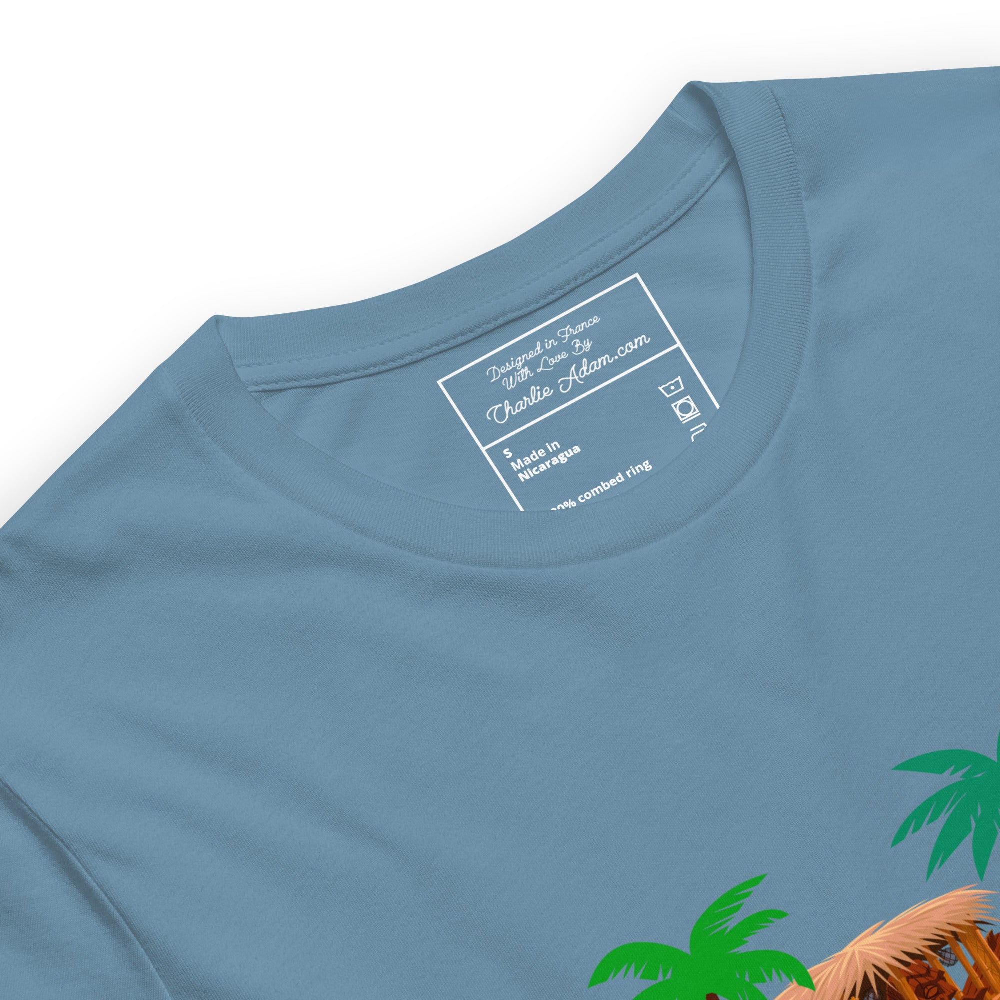 Unisex t-shirt Tiki Kombi on dark colors