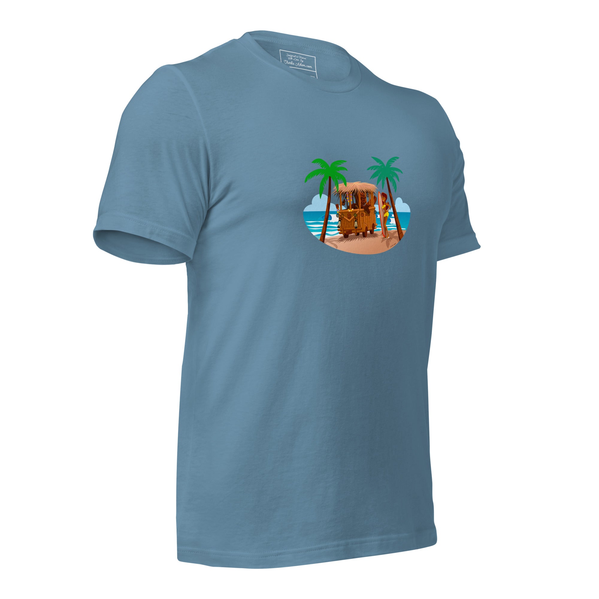 Unisex t-shirt Tiki Kombi on dark colors