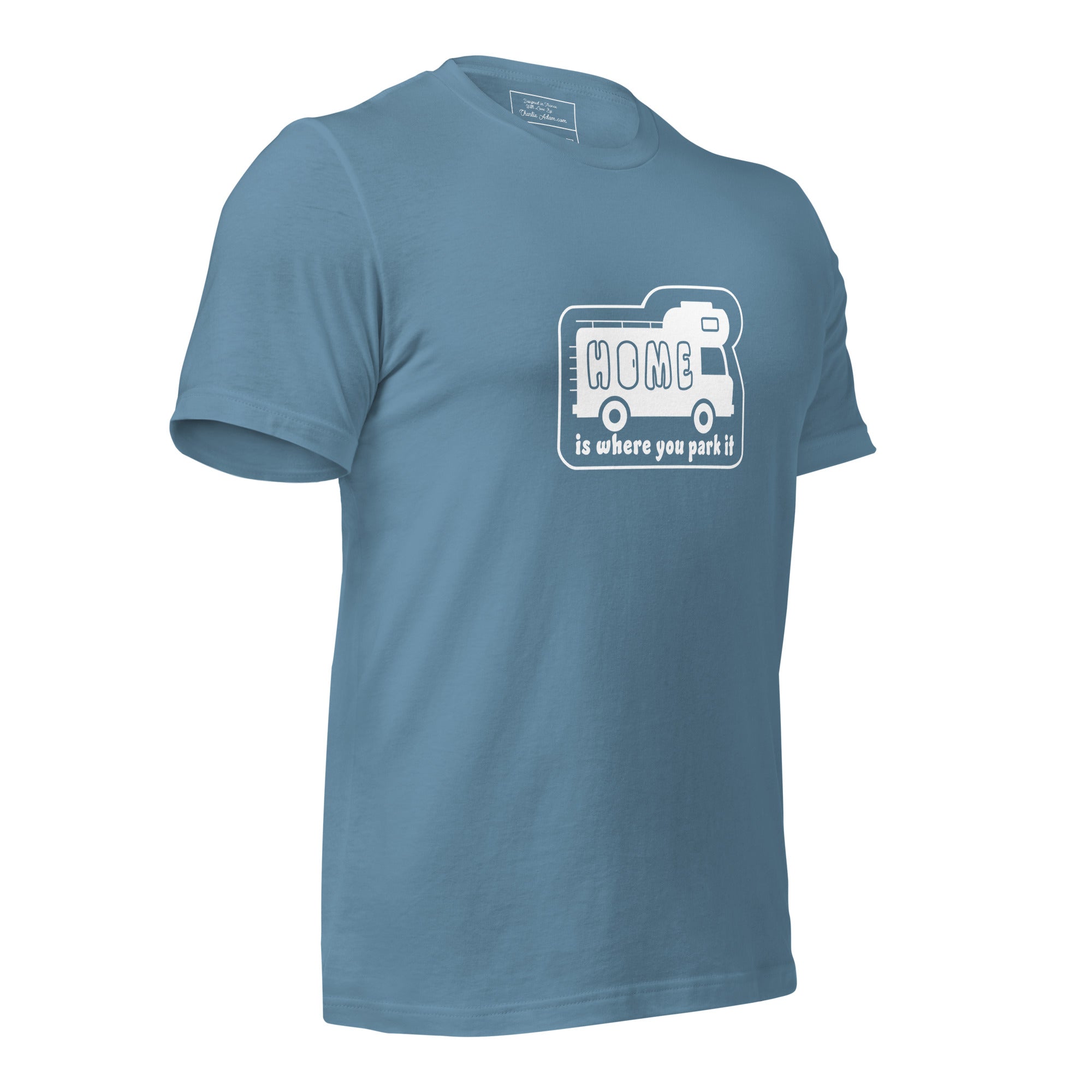 Unisex cotton t-shirt Bold Camper Van on dark colors