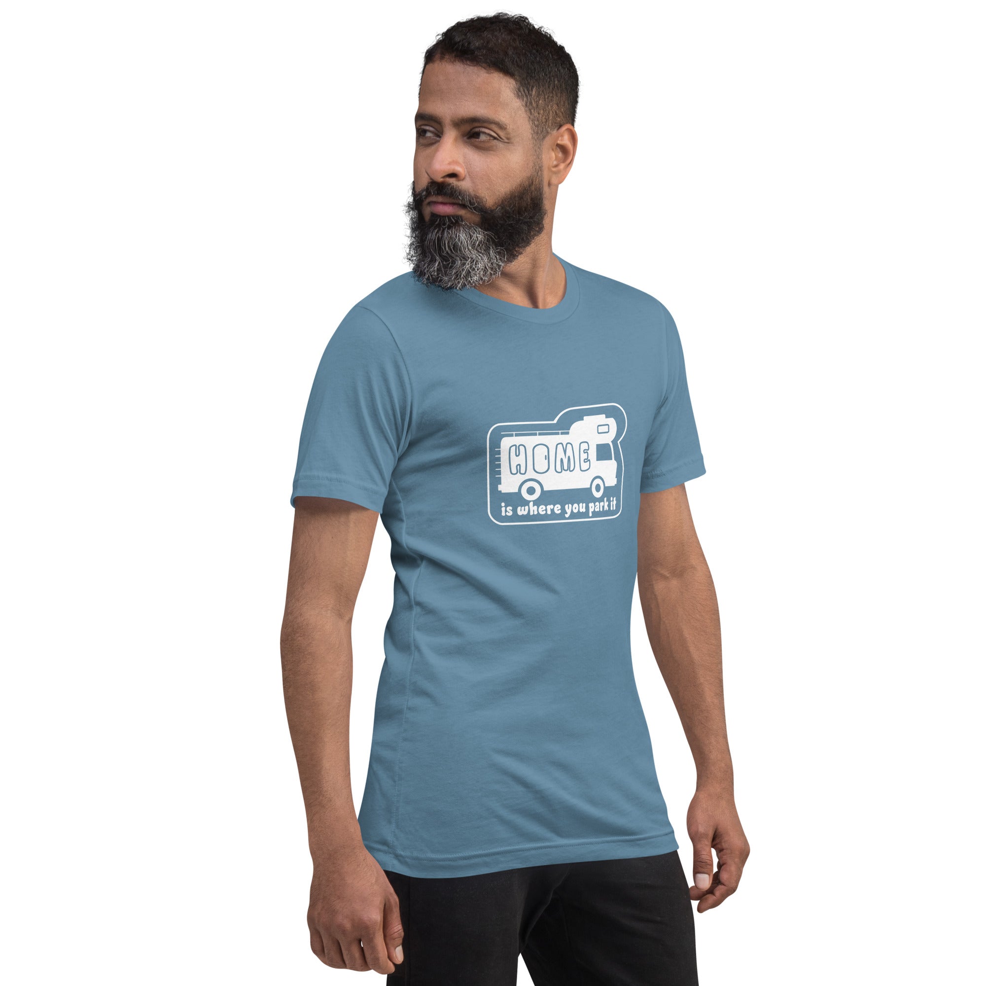 Unisex cotton t-shirt Bold Camper Van on dark colors