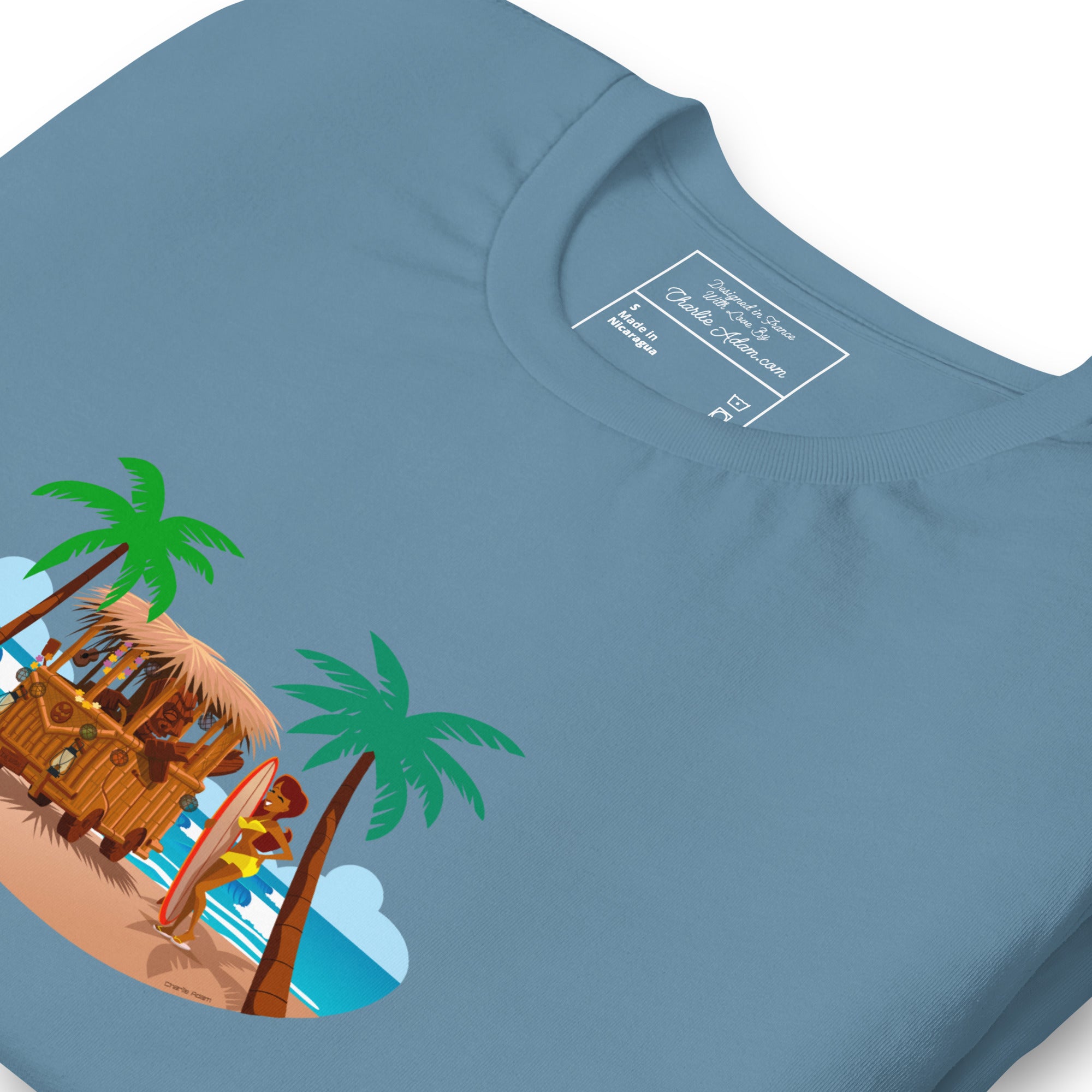 Unisex t-shirt Tiki Kombi on dark colors