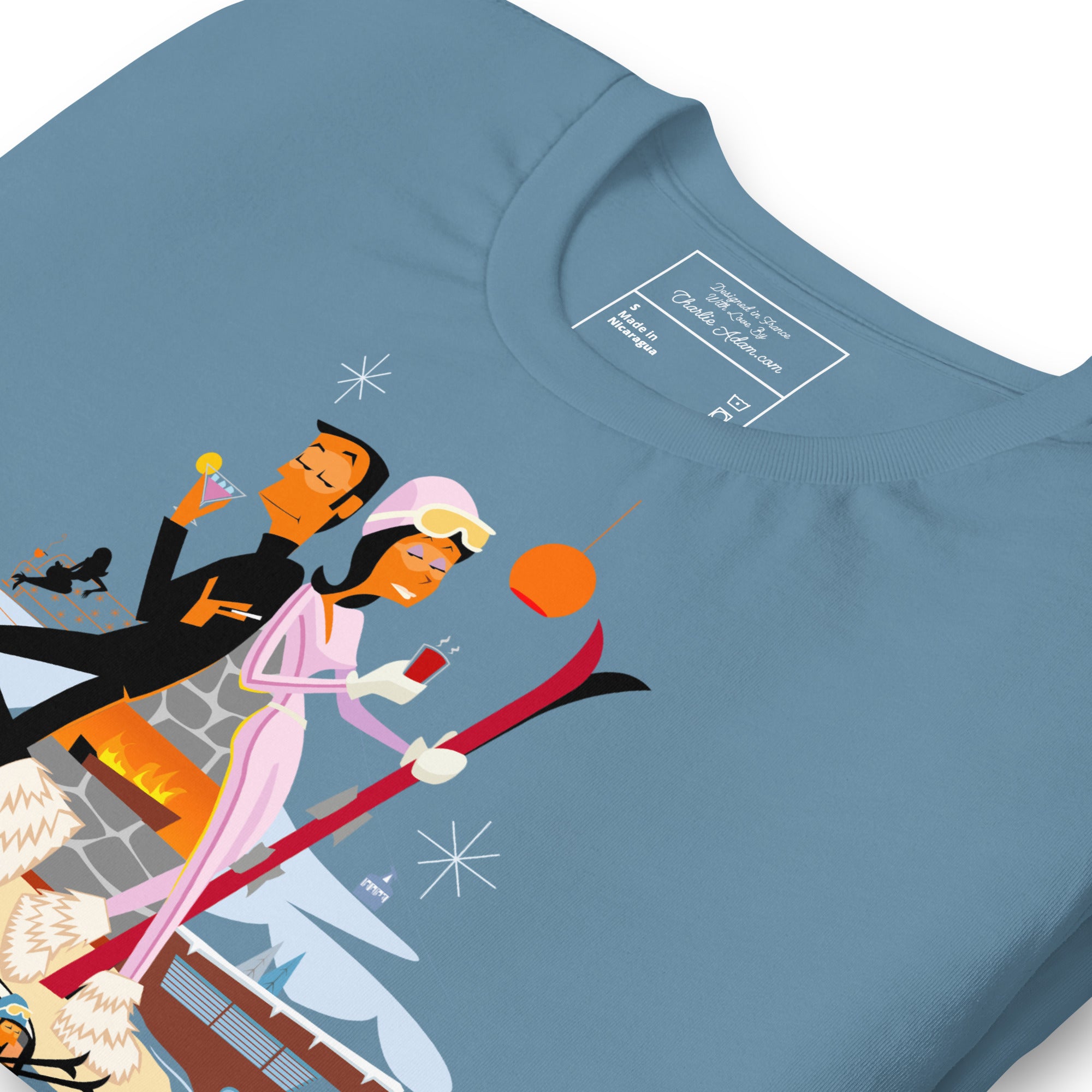 T-shirt en coton unisexe License To Chill Mission Après-Ski sur couleurs foncées