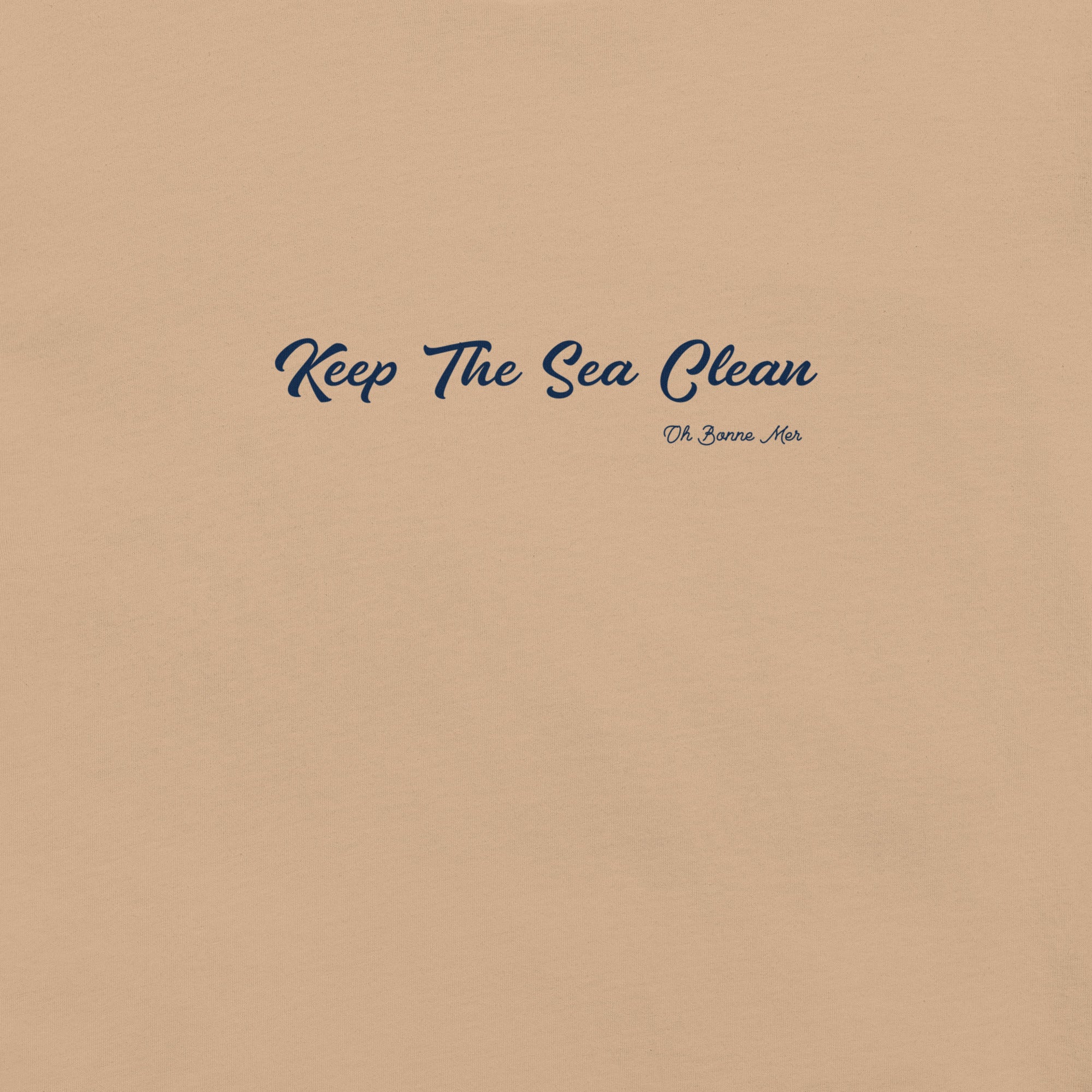 Unisex cotton t-shirt Keep The Sea Clean Navy on bright colors