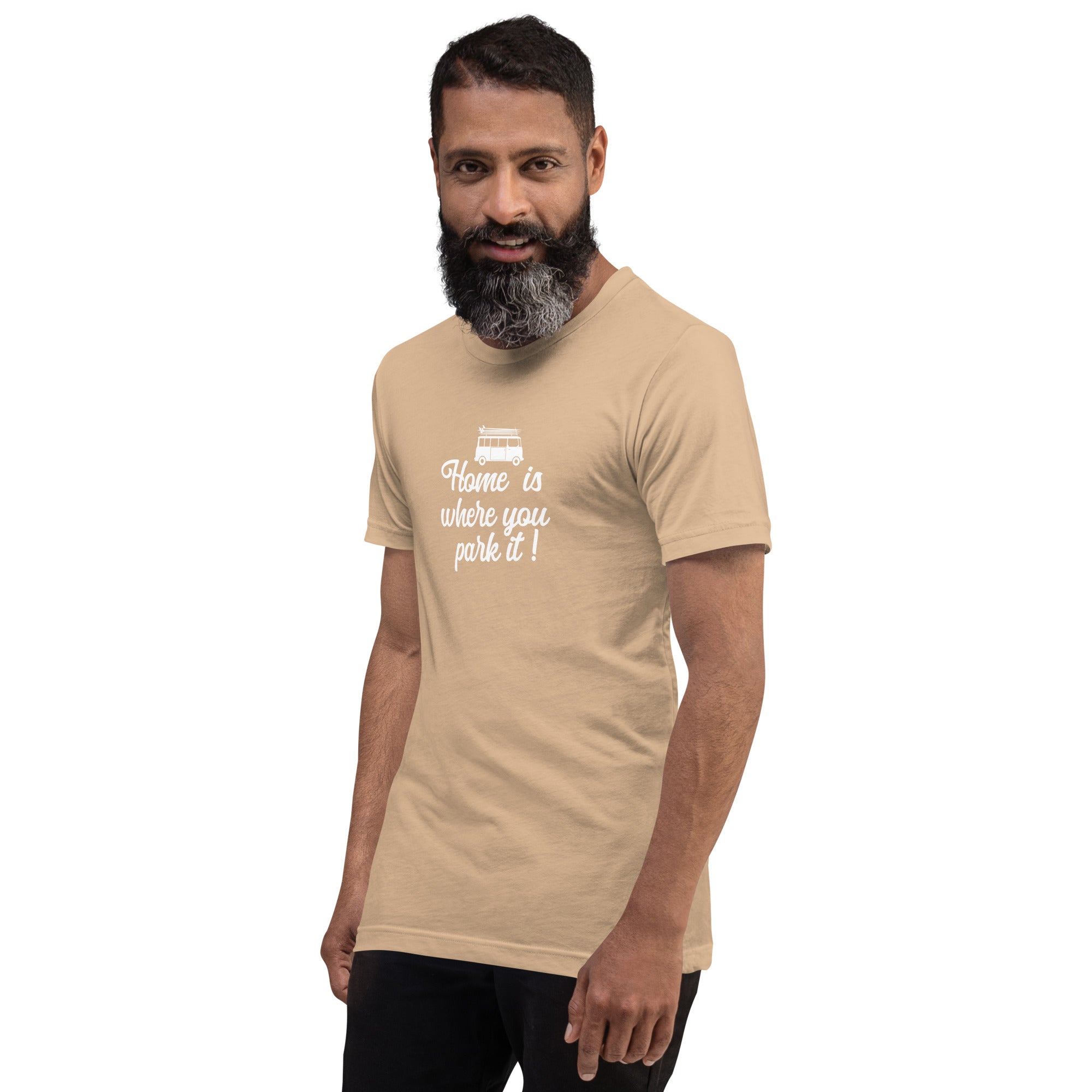 T-shirt en coton unisexe White Surf Combi sur couleurs vives