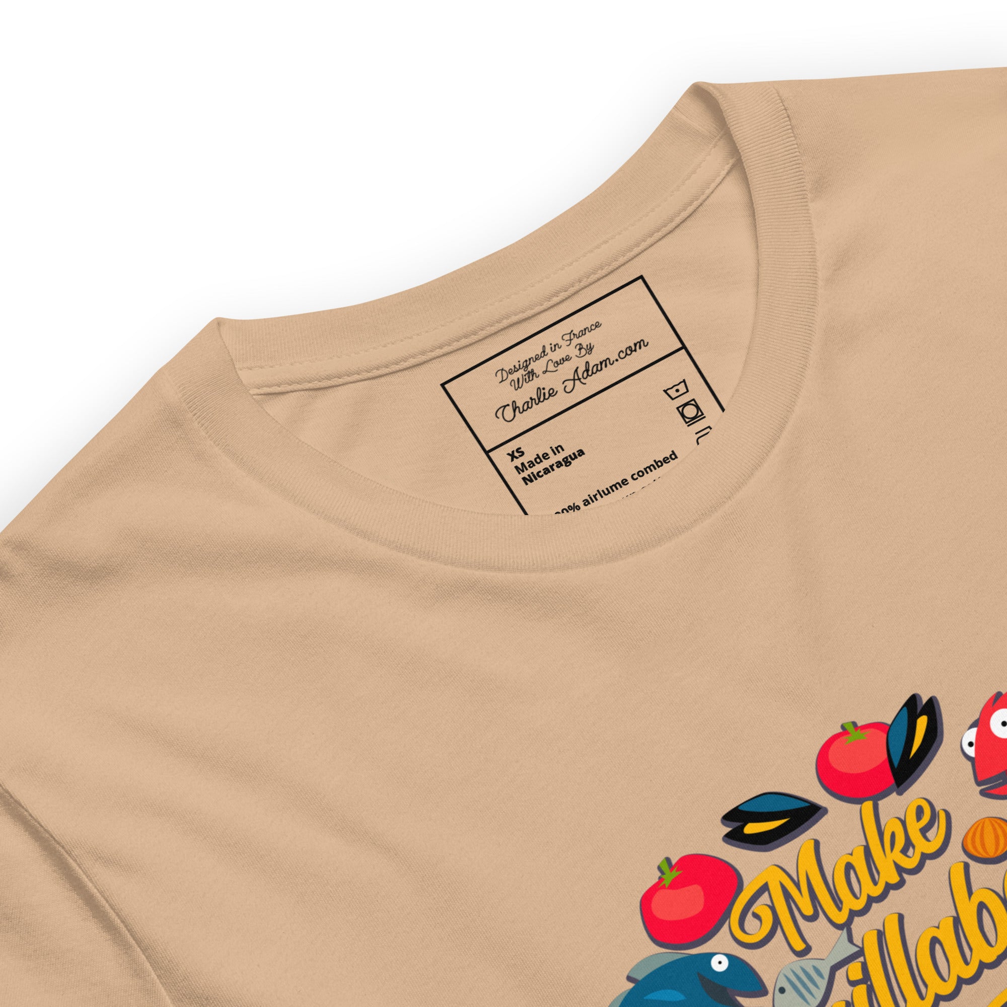 T-shirt en coton unisexe Make Bouillabaisse Not War