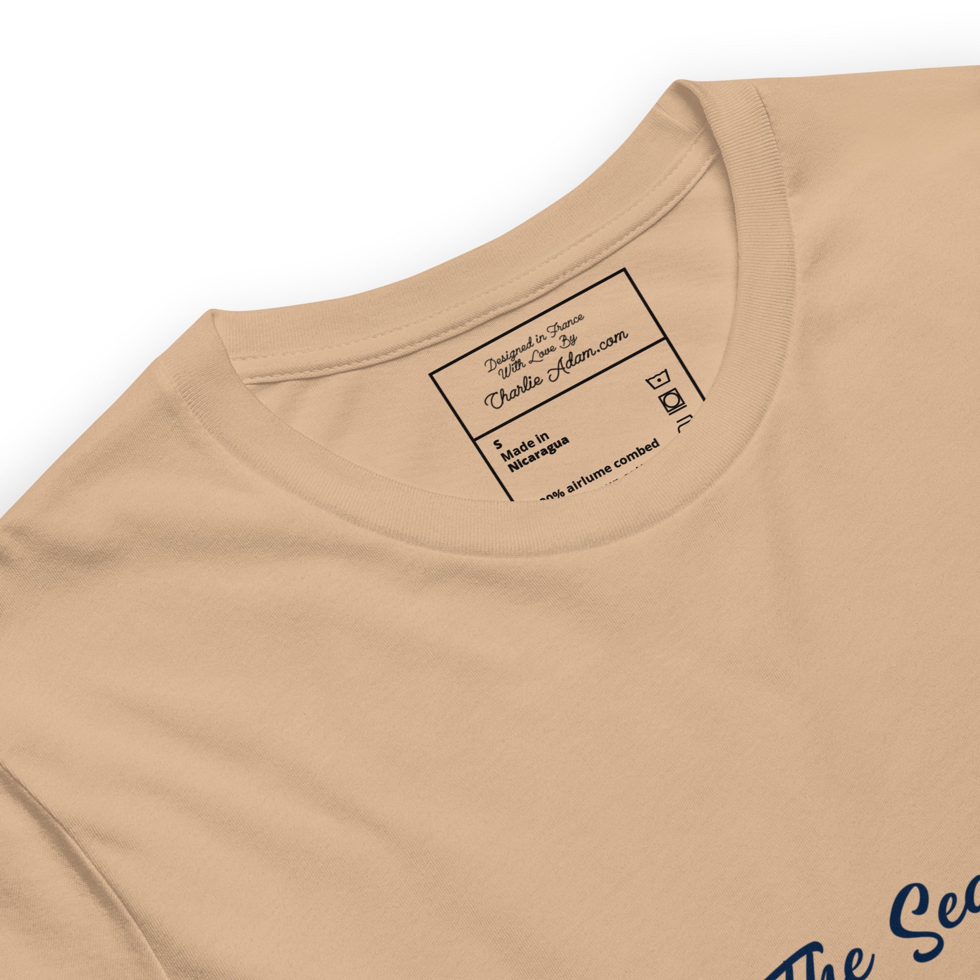 Unisex cotton t-shirt Keep The Sea Clean Navy on bright colors