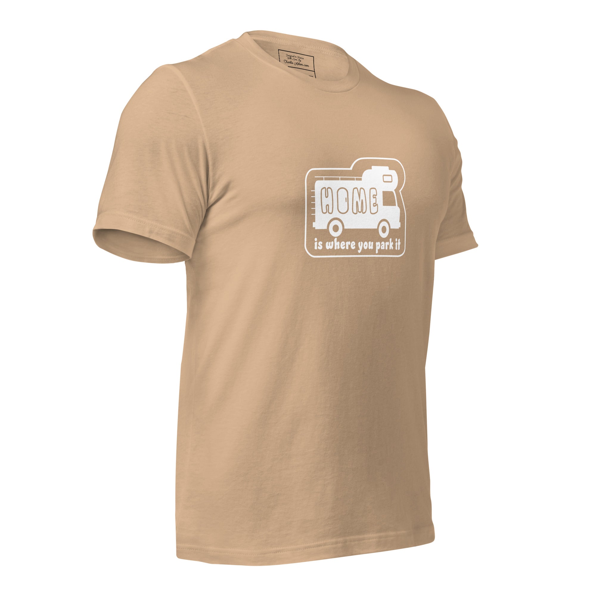 Unisex cotton t-shirt Bold Camper Van on bright colors