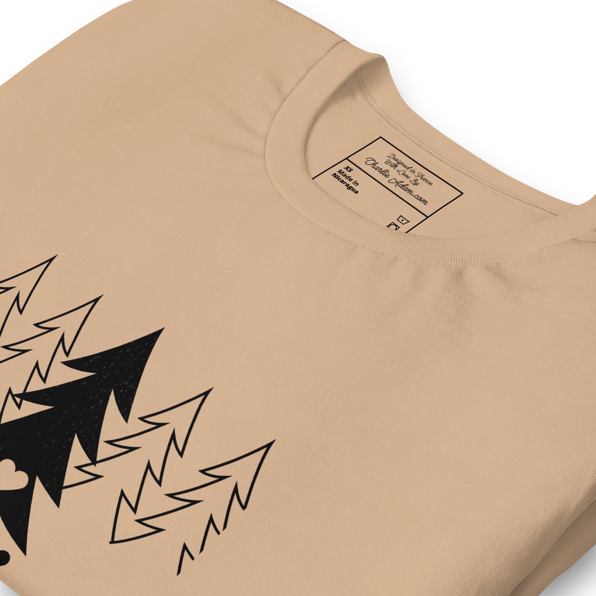 Unisex cotton t-shirt Tree hugging zone on bright colors