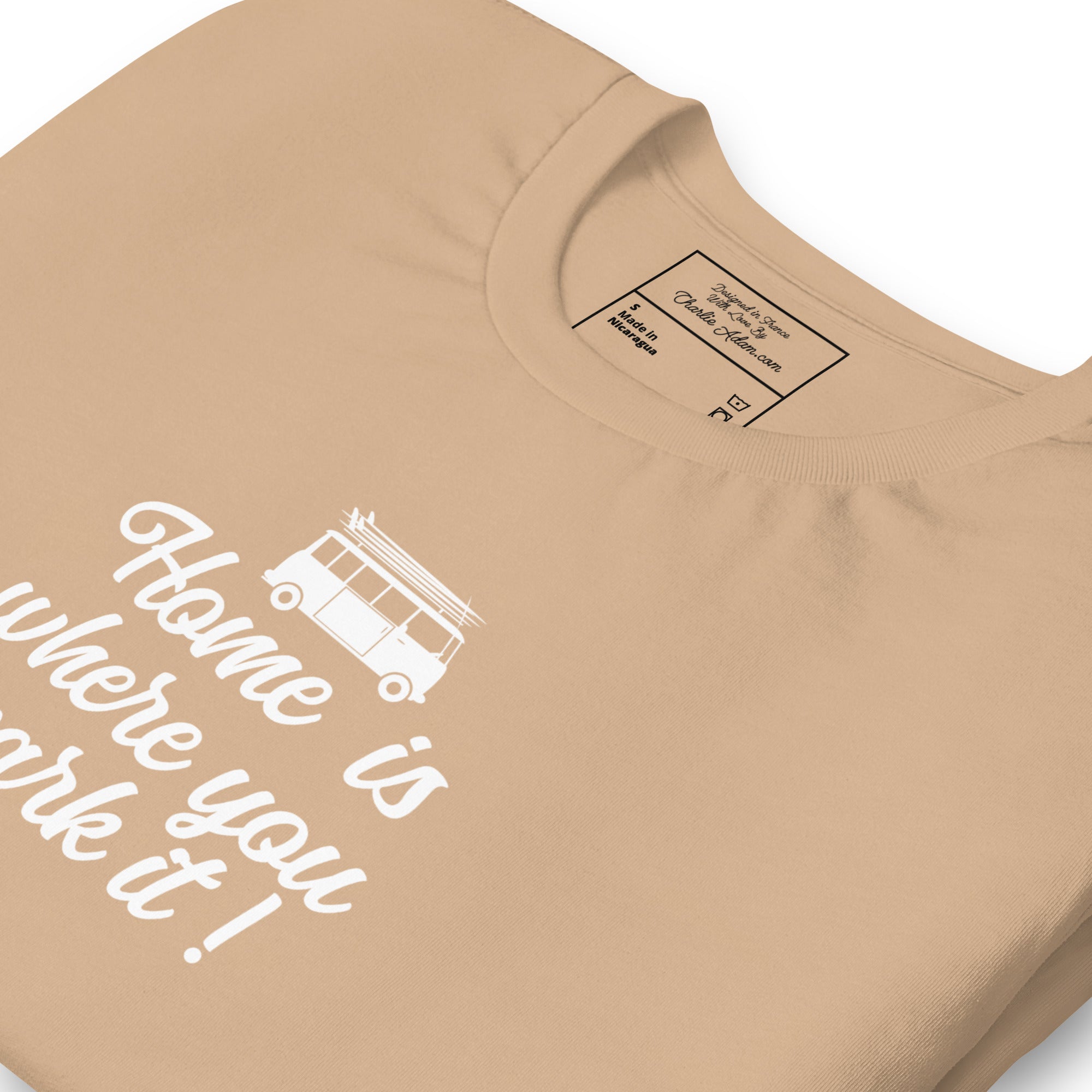 T-shirt en coton unisexe White Surf Combi sur couleurs vives