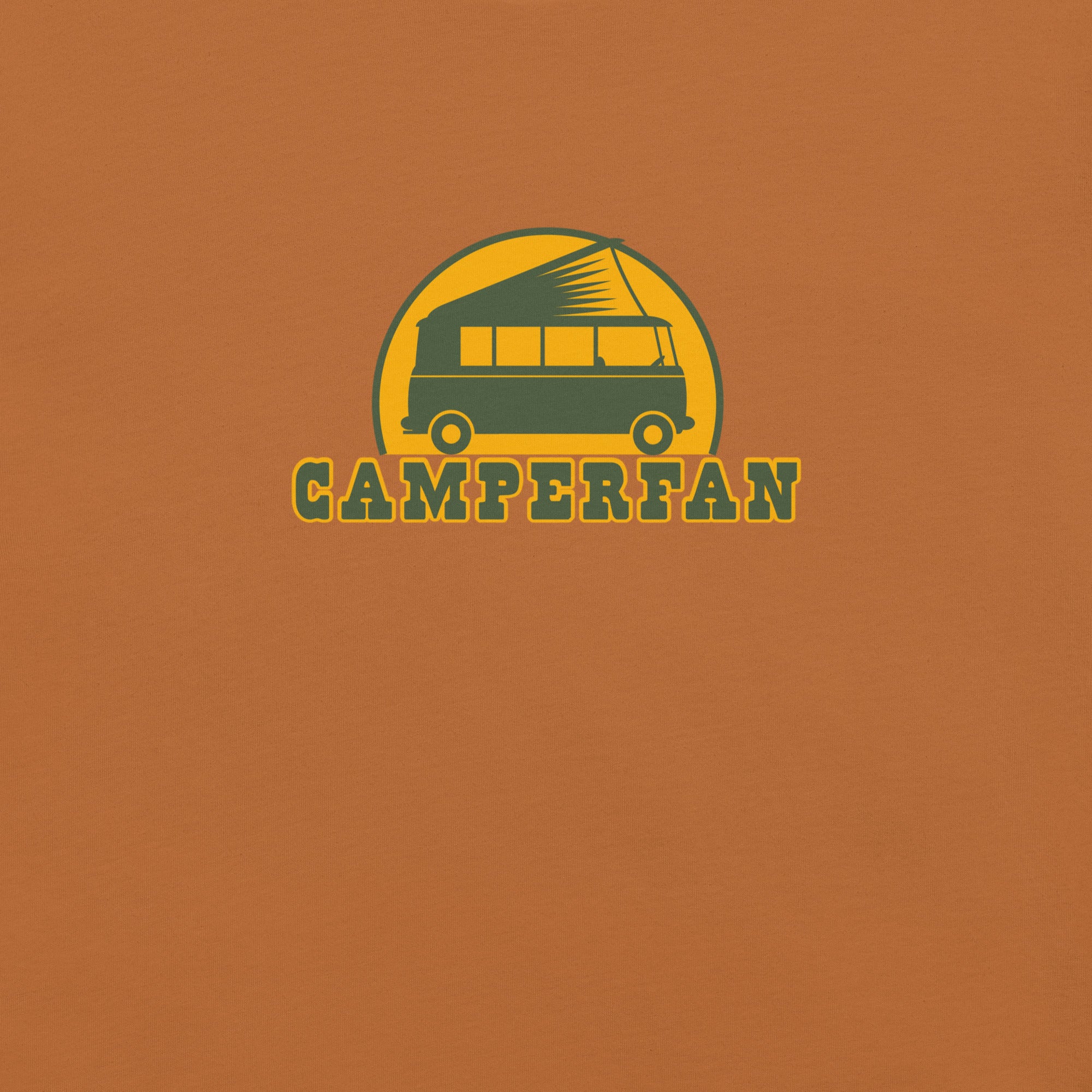 Unisex cotton t-shirt Camperfan on bright colors