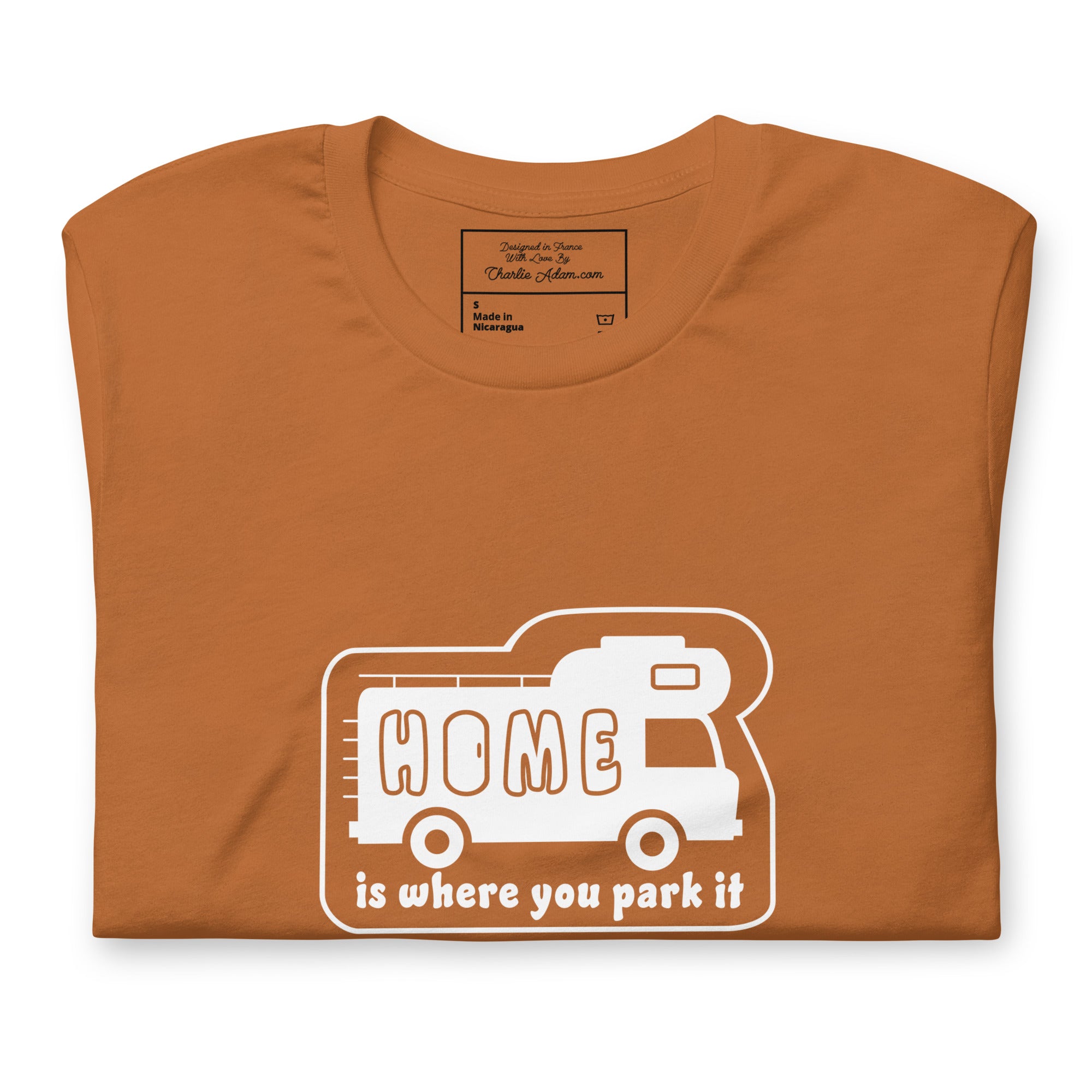 Unisex cotton t-shirt Bold Camper Van on bright colors
