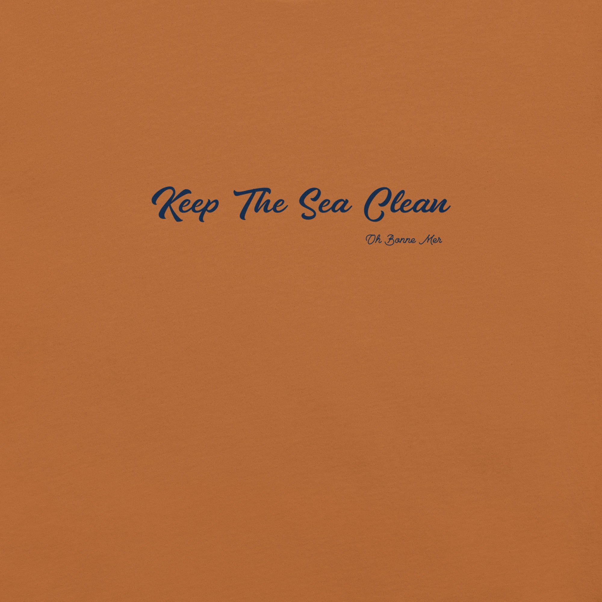 Unisex cotton t-shirt Keep The Sea Clean Navy on bright colors