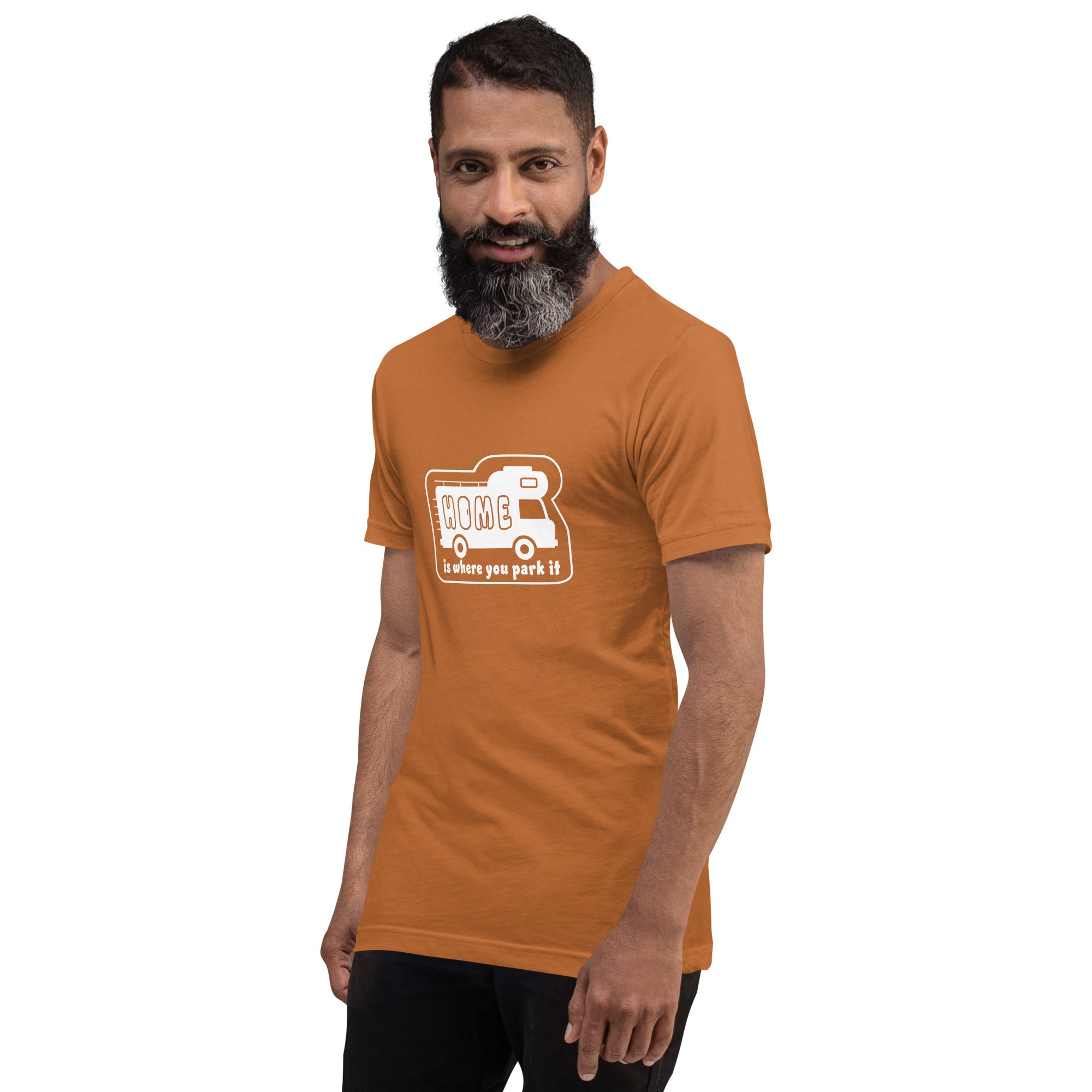 Unisex cotton t-shirt Bold Camper Van on bright colors