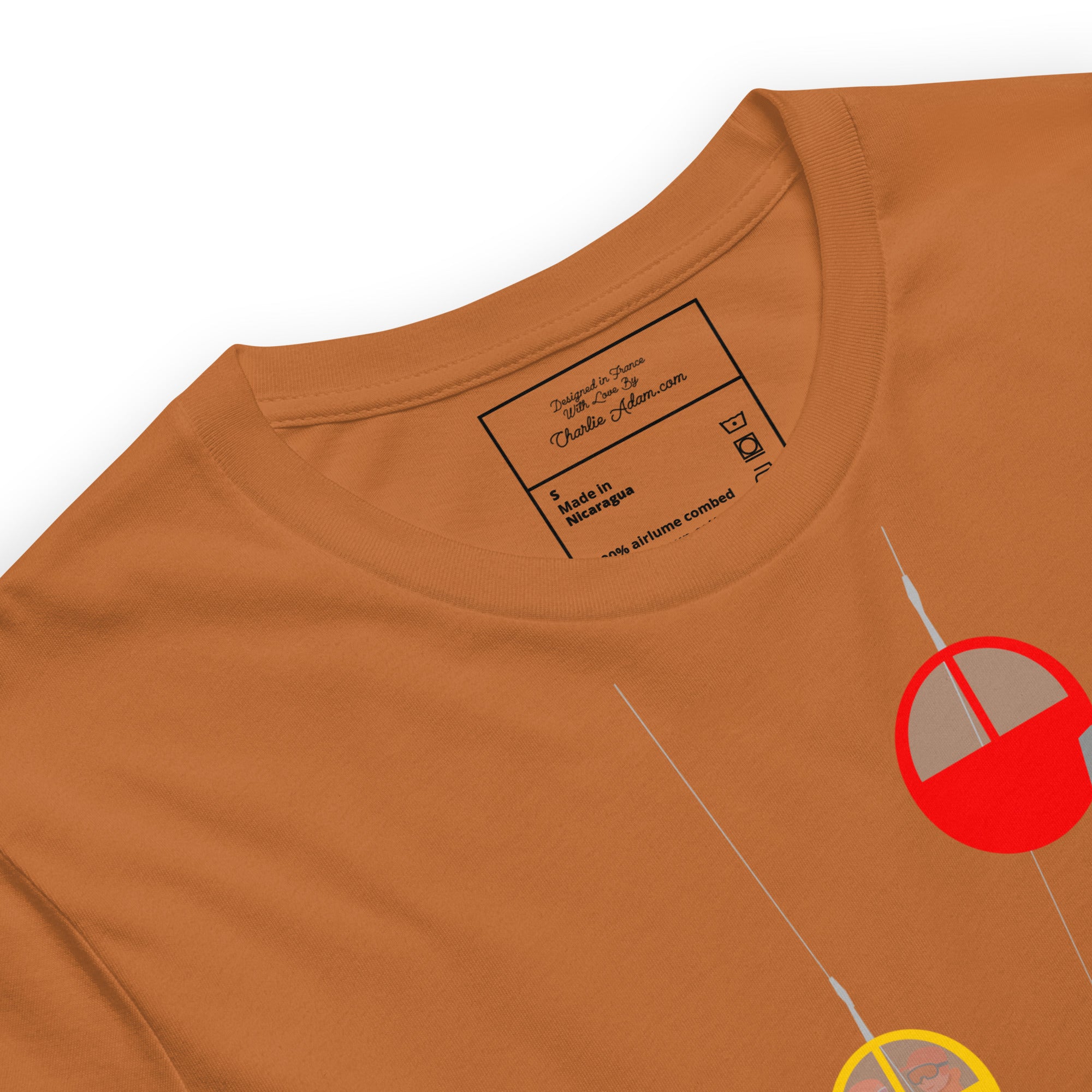 T-shirt en coton unisexe Gondolas in the mist sur couleurs vives