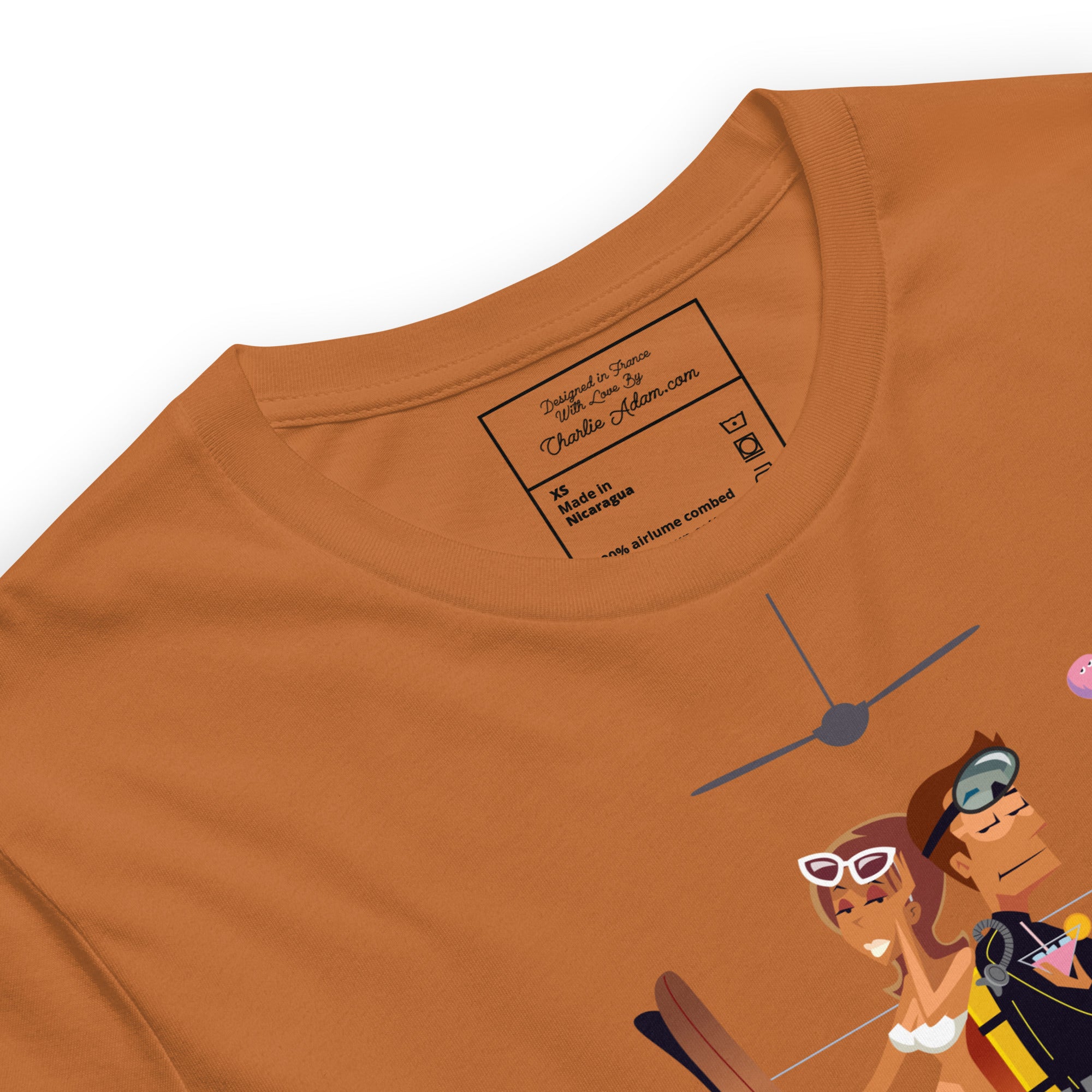 Unisex cotton t-shirt License to Chill Vamos a la Playa on bright colors