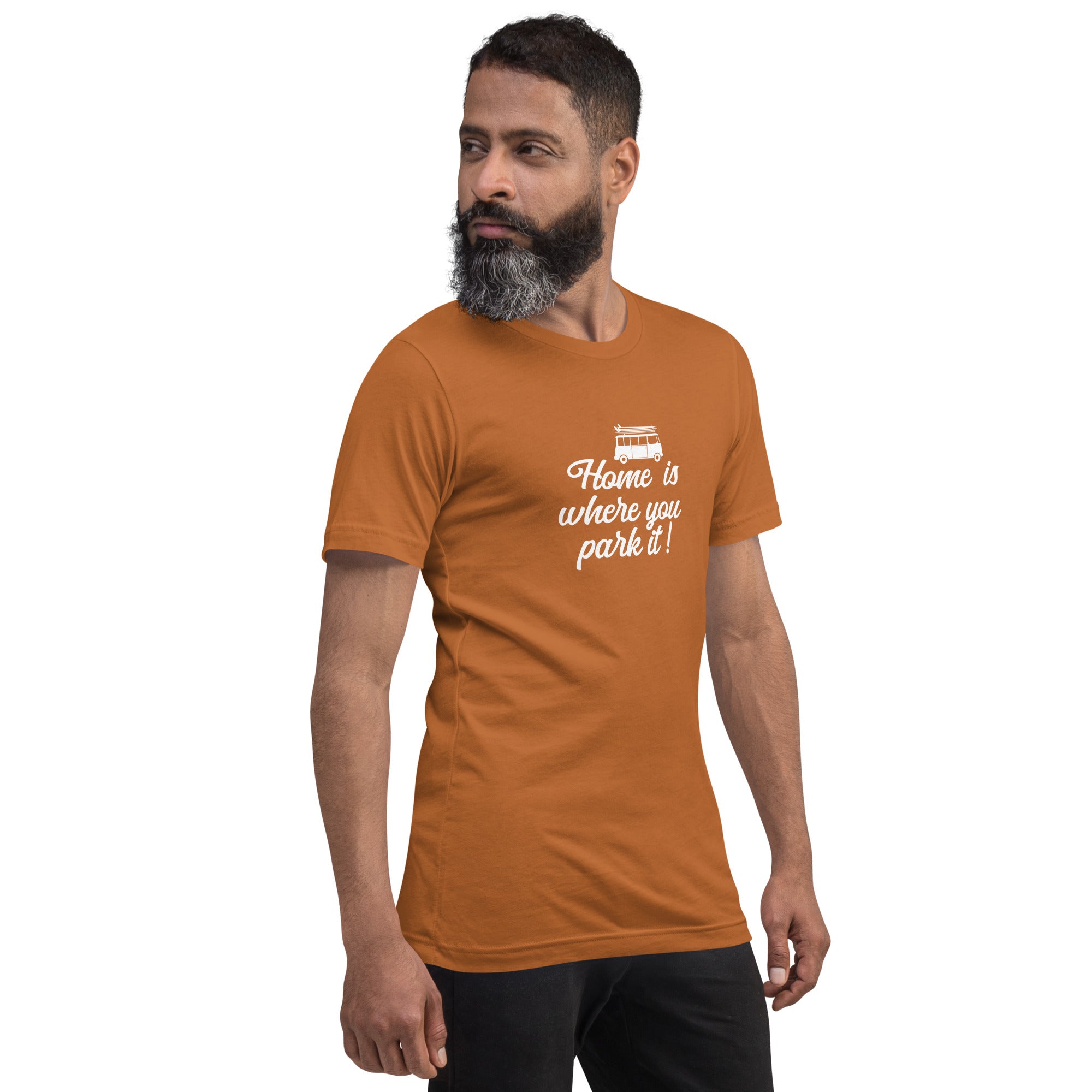 T-shirt en coton unisexe White Surf Combi sur couleurs vives