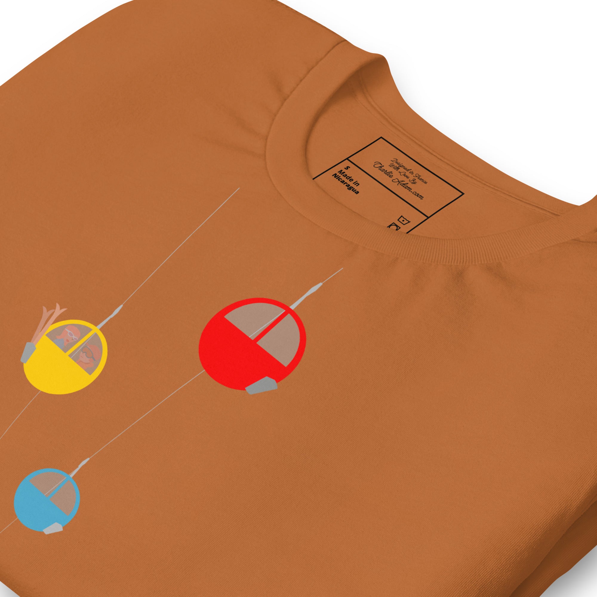 T-shirt en coton unisexe Gondolas in the mist sur couleurs vives