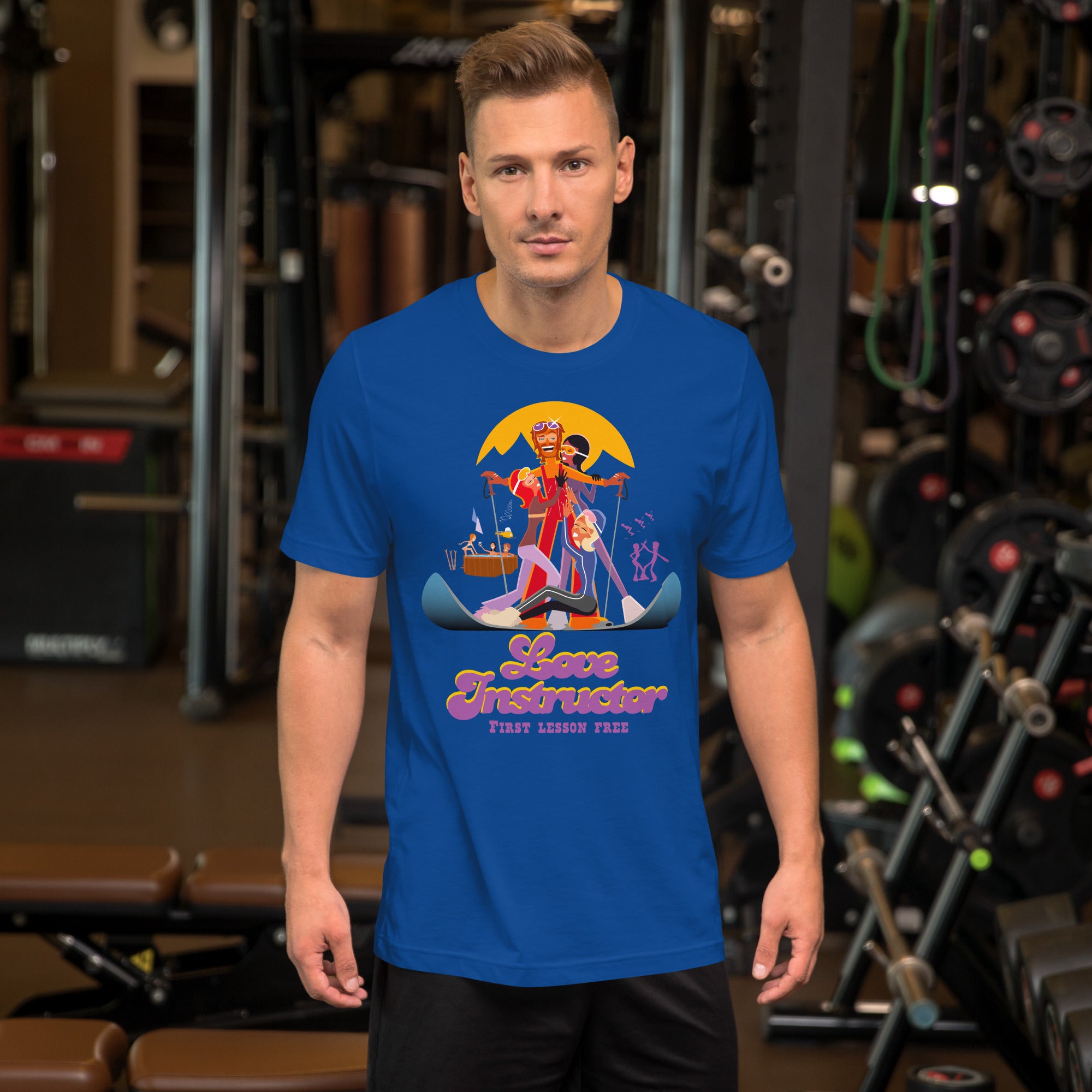 T-shirt en coton unisexe Love instructor First lesson free sur couleurs foncées