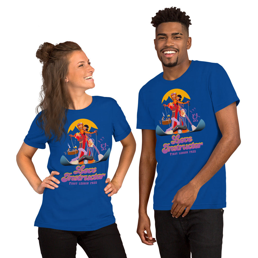 T-shirt en coton unisexe Love instructor First lesson free sur couleurs foncées