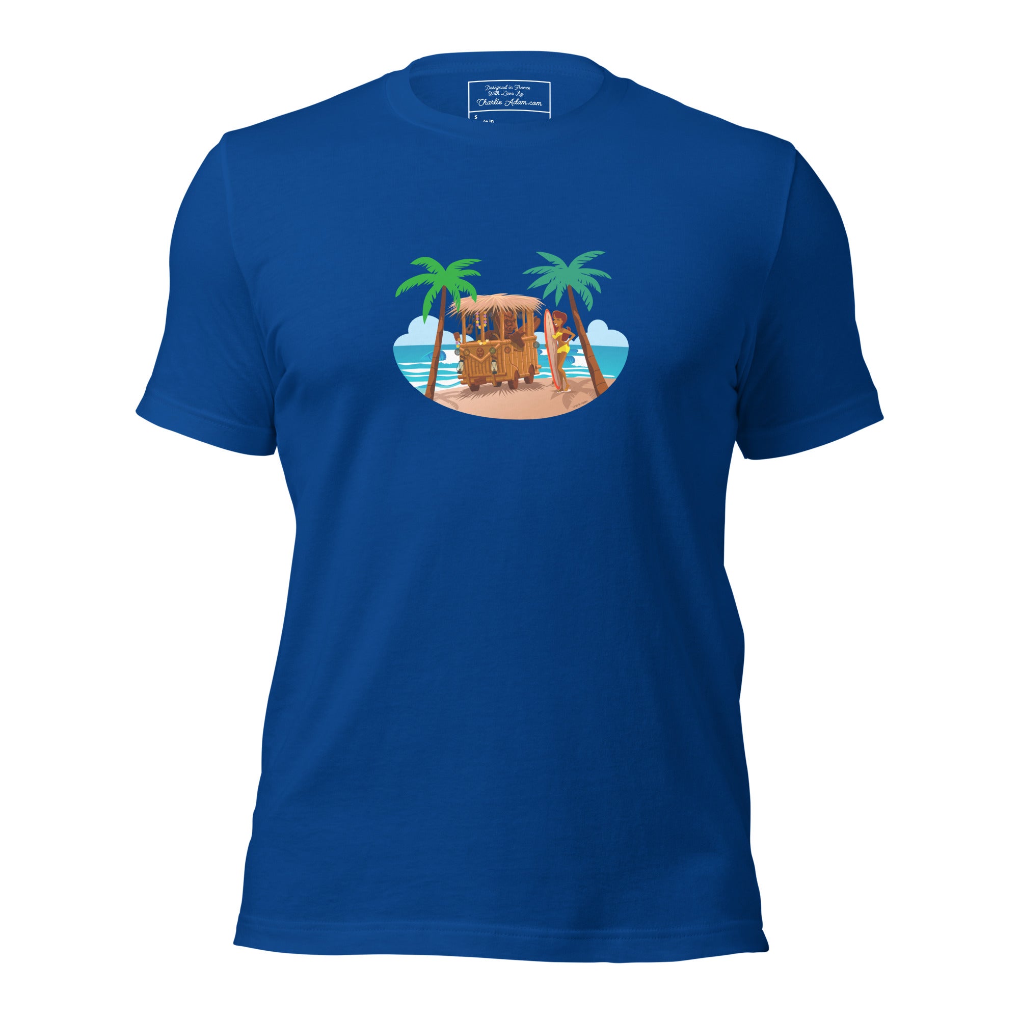 Unisex t-shirt Tiki Kombi on dark colors