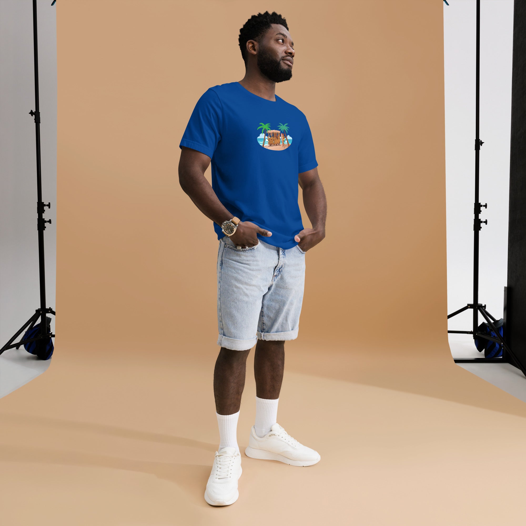 Unisex t-shirt Tiki Kombi on dark colors