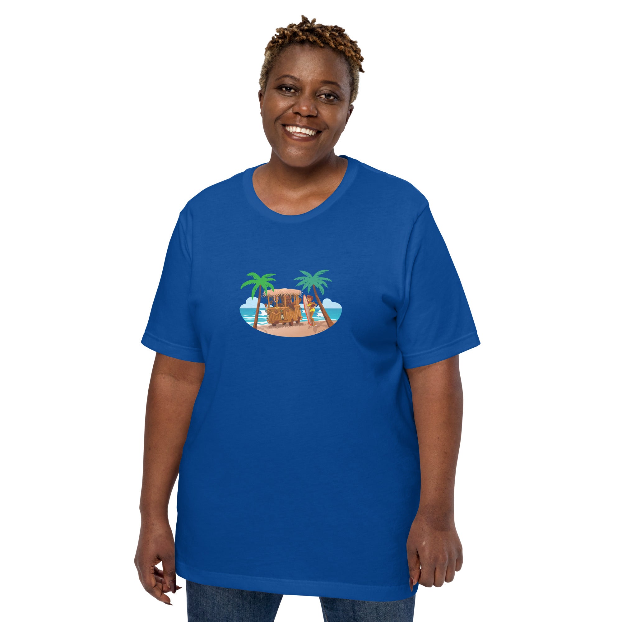 Unisex t-shirt Tiki Kombi on dark colors