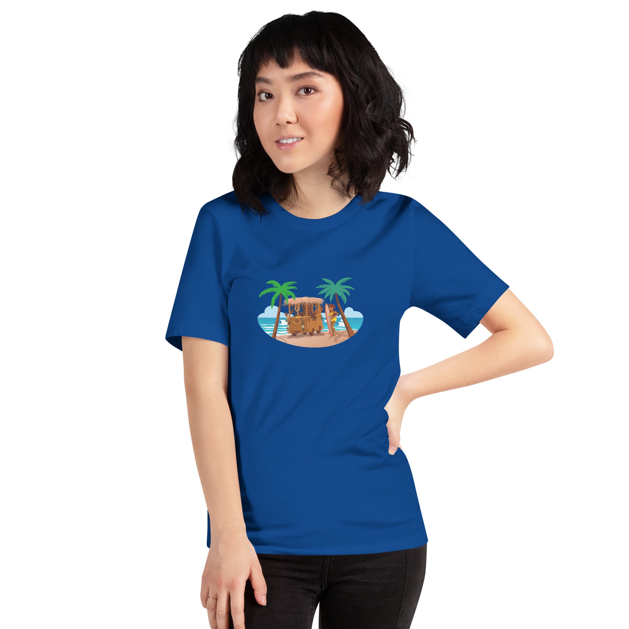 Unisex t-shirt Tiki Kombi on dark colors